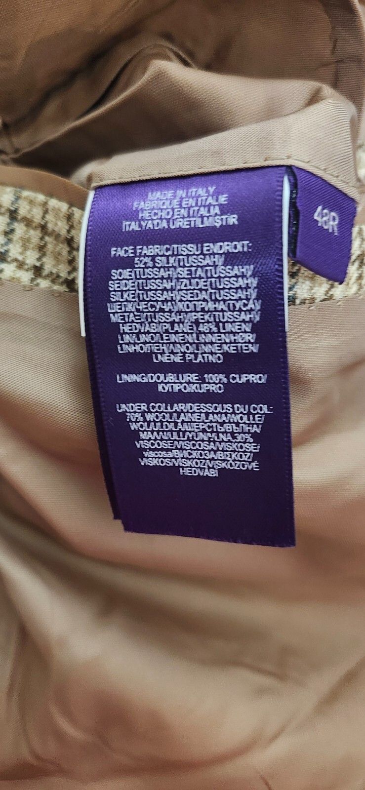 Ralph Lauren Ralph Lauren Purple Label Plaid Suit Jacket Size 49 R Size 48R - 12 Thumbnail