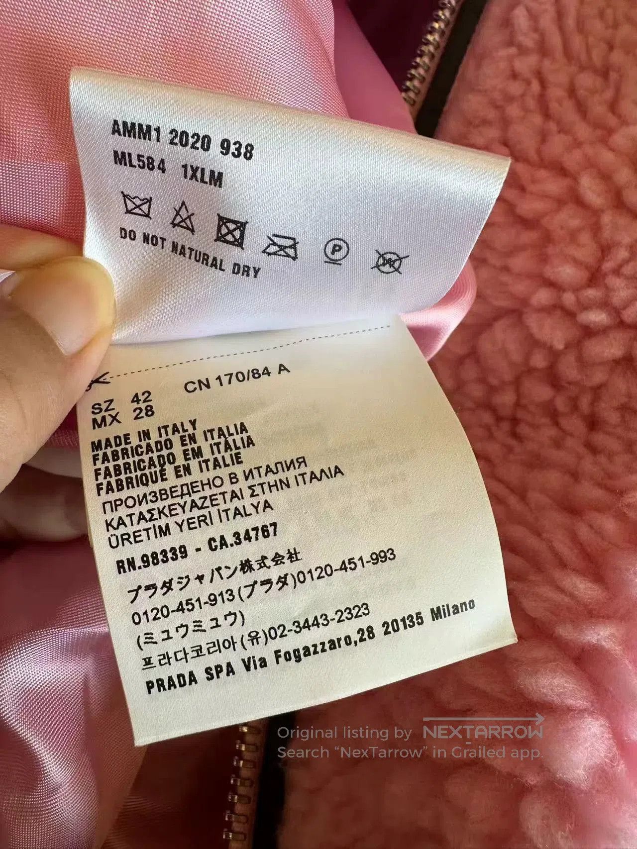 Miu Miu miumiu pink teddy zip-up jacket. Size XS / US 0-2 / IT 36-38 - 4 Thumbnail