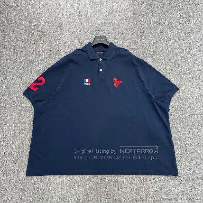 トップス BALENCIAGA POLO PARIS HORSE POLO SHIRT BALENCIAGA バレンシアガ 24SS Paris Horse Polo Shirt パリス