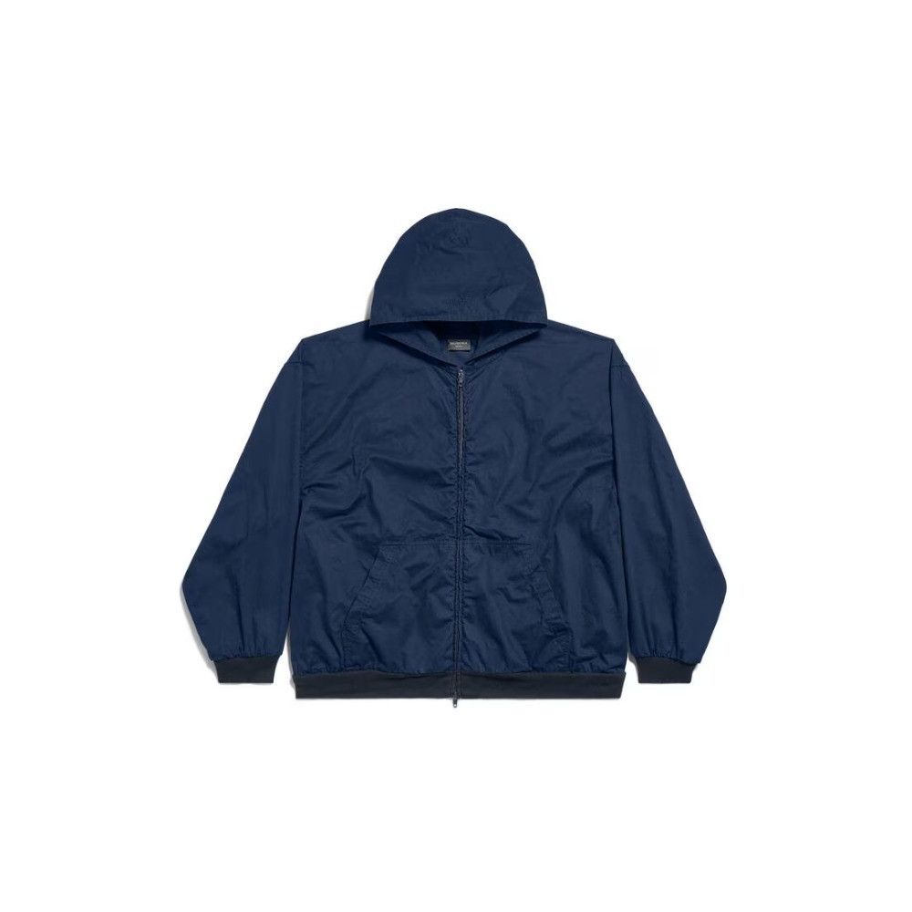 Balenciaga o1srvl11e1125 Zip-Up Hoodie Large Fit in Blue Size US XL / EU 56 / 4 - 1 Thumbnail