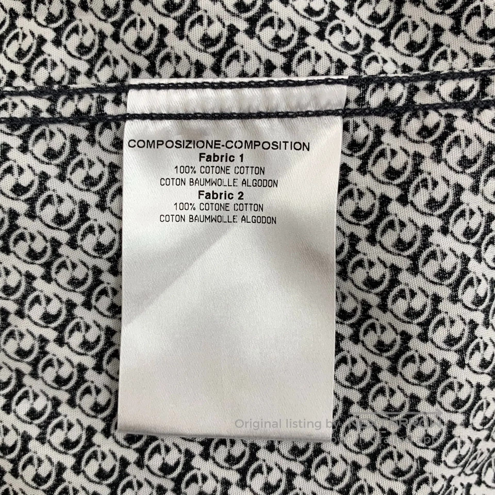 Gucci Guicci Size 41 Black and White Color Block Pattern Printed Size US S / EU 44-46 / 1 - 8 Thumbnail