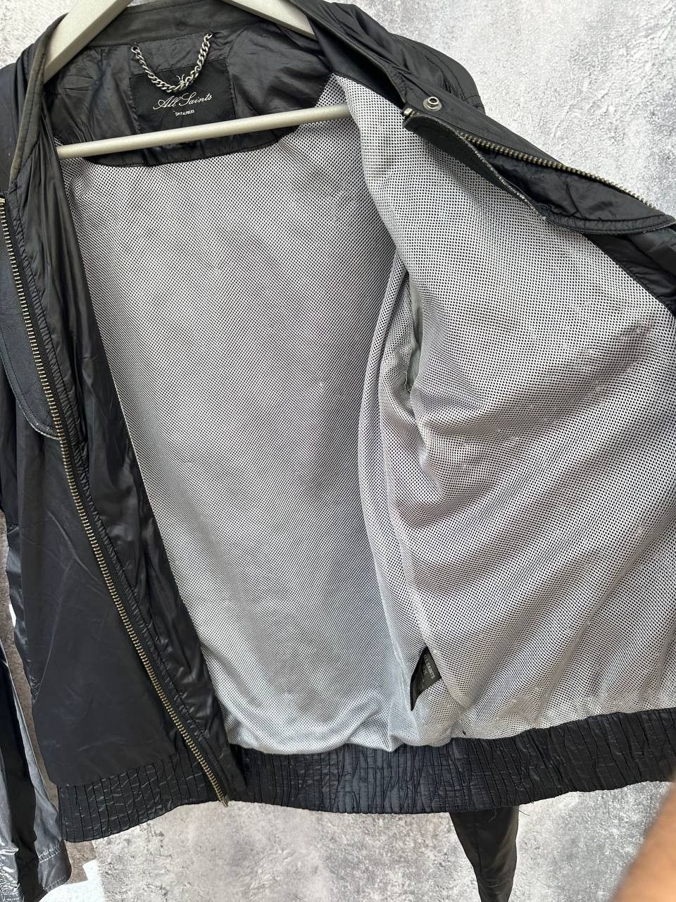 Allsaints × Vintage Allsaints Howard Nylon Jacket Vintage Long Sleeve Bomber Size L / US 10 / IT 46 - 10 Thumbnail