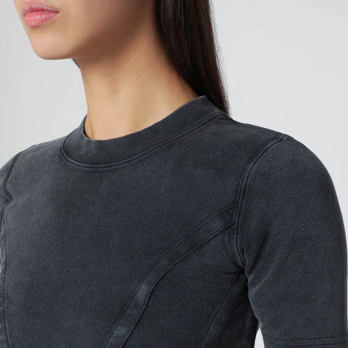 Balenciaga o1d2blof0426 Corset Style Short Sleeve T-Shirt in Black Size M / US 6-8 / IT 42-44 - 3 Thumbnail