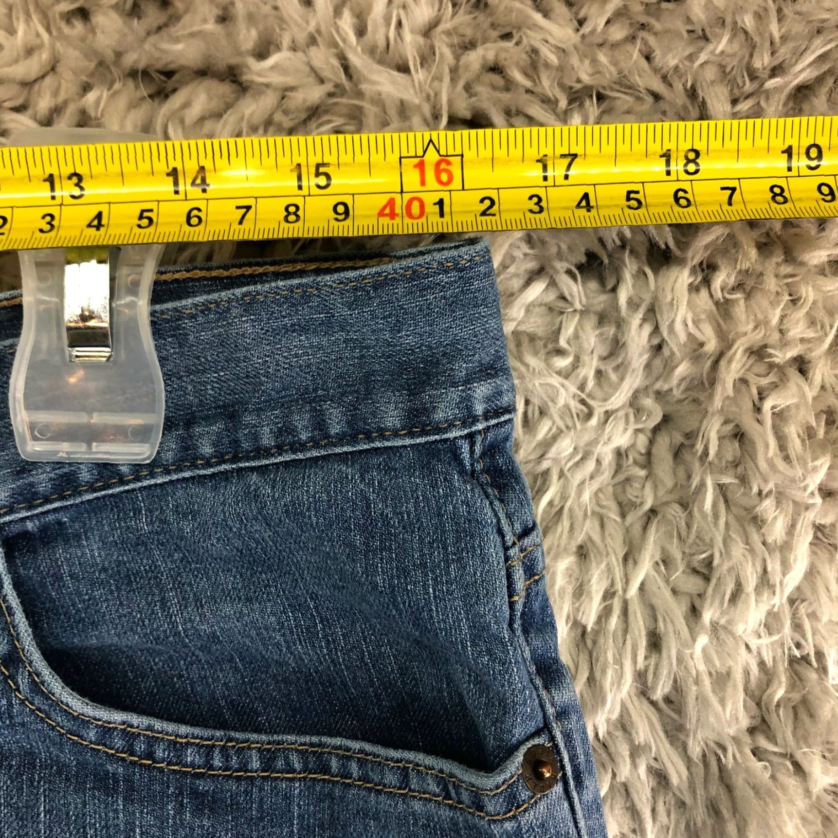Eddie Bauer Eddie Bauer Jeans Crop High Rise Regular Womens Size 14 Medium Wash Blue Denim Cotton Comfort Size 36" / US 14 / IT 50 - 2 Thumbnail