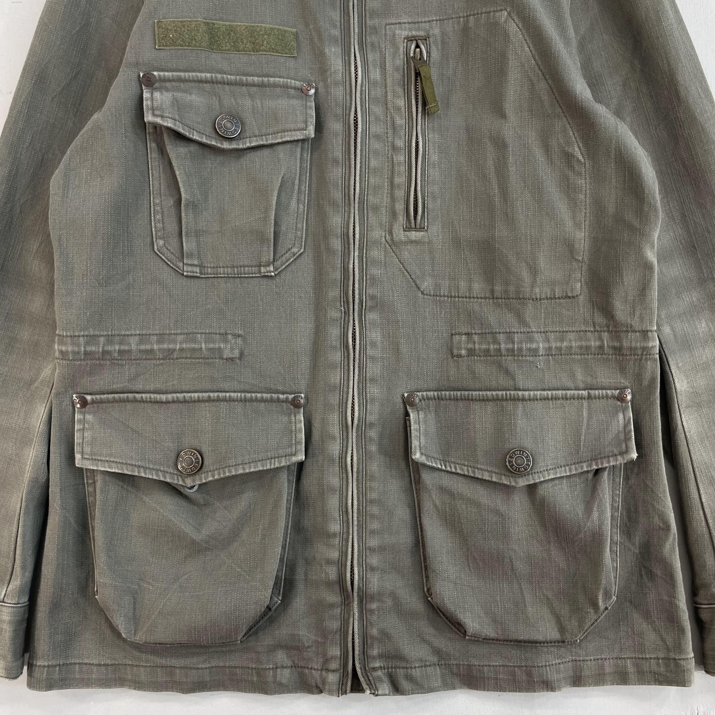 Edwin × Vintage Vintage EDWIN Military Utility Cargo Combat Jacket Size US M / EU 48-50 / 2 - 3 Thumbnail