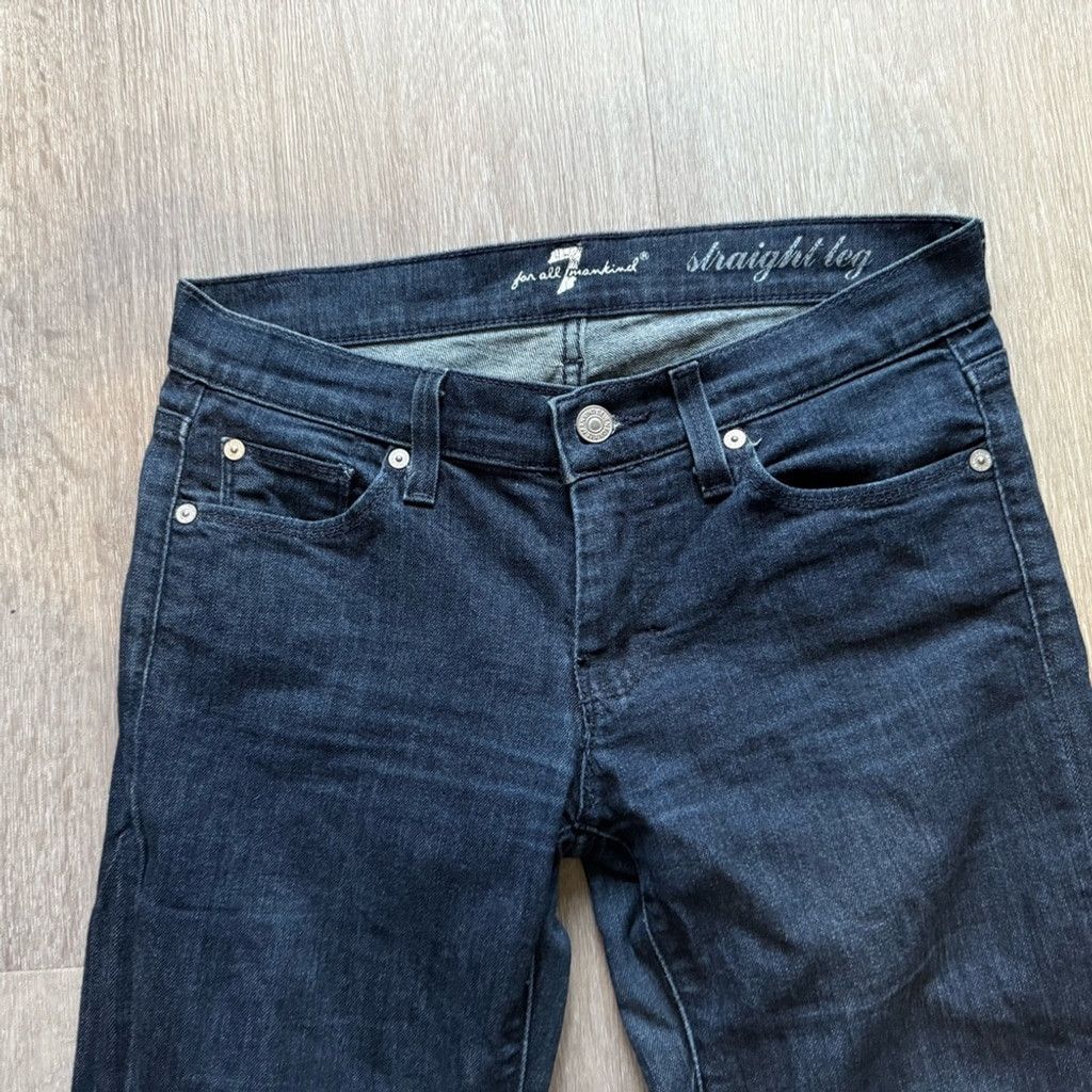 7 For All Mankind 7 For All Mankind Black Straight Leg Jeans Size 26" / US 2 / IT 38 - 6 Thumbnail