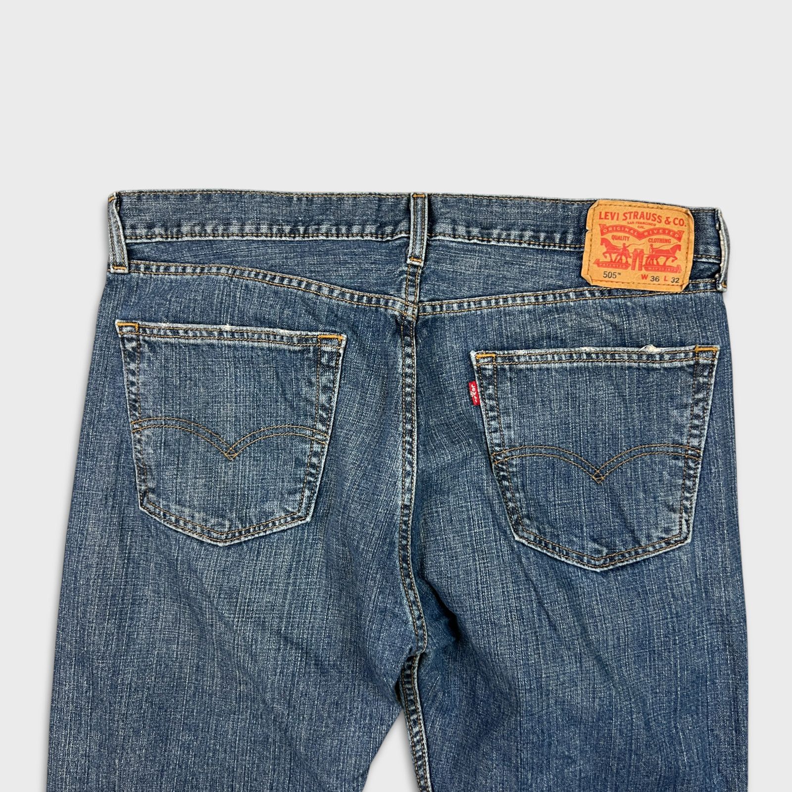 Levi's × Vintage Levi's 505 Jeans 36x32 Regular Fit Straight Leg Denim Pants Size US 36 / EU 52 - 6 Thumbnail
