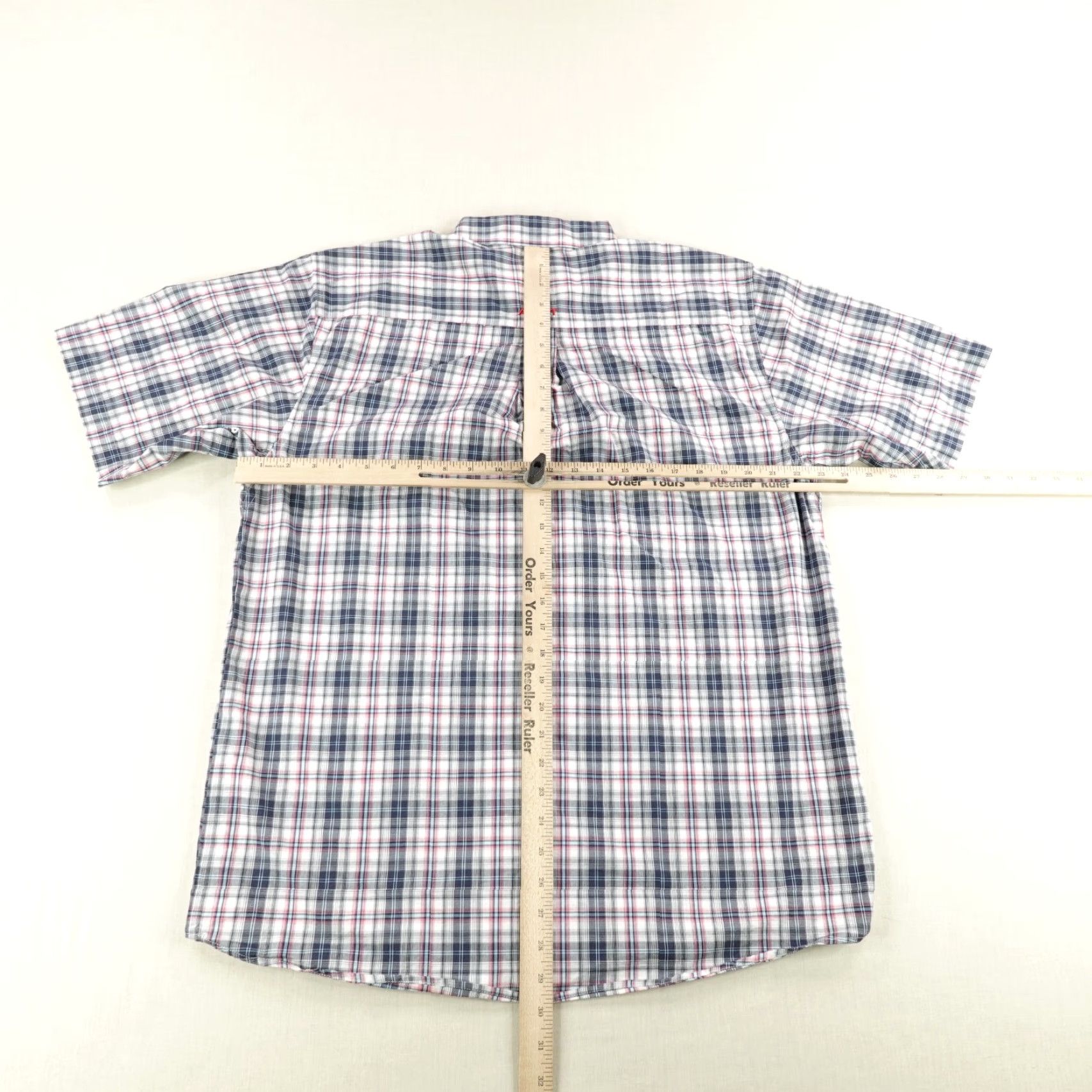Ariat Ariat Shirt Mens Medium Gray Red Plaid Pro Series Button Up Western Rodeo Ranch Size US M / EU 48-50 / 2 - 7 Thumbnail