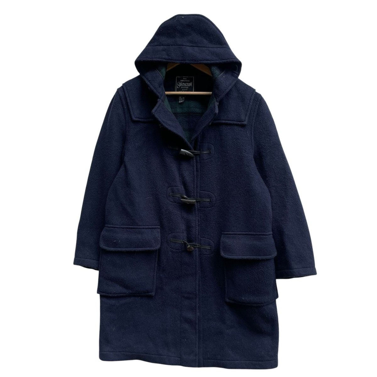 Autumn Cashmere × Gloverall 💥Vintage Gloverall Duffle Coat Checked Lined Hooded Jacket Size US M / EU 48-50 / 2 - 2 Thumbnail