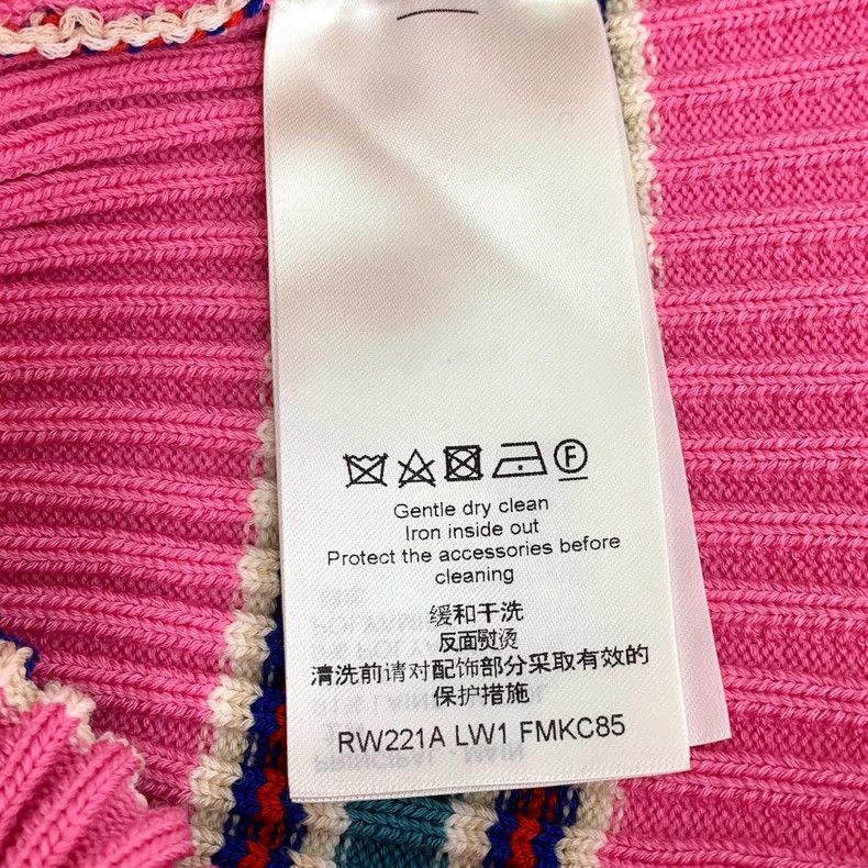 Louis Vuitton Louis Vuitton 22 pink striped wool knit jacket with round Size M / US 6-8 / IT 42-44 - 8 Thumbnail