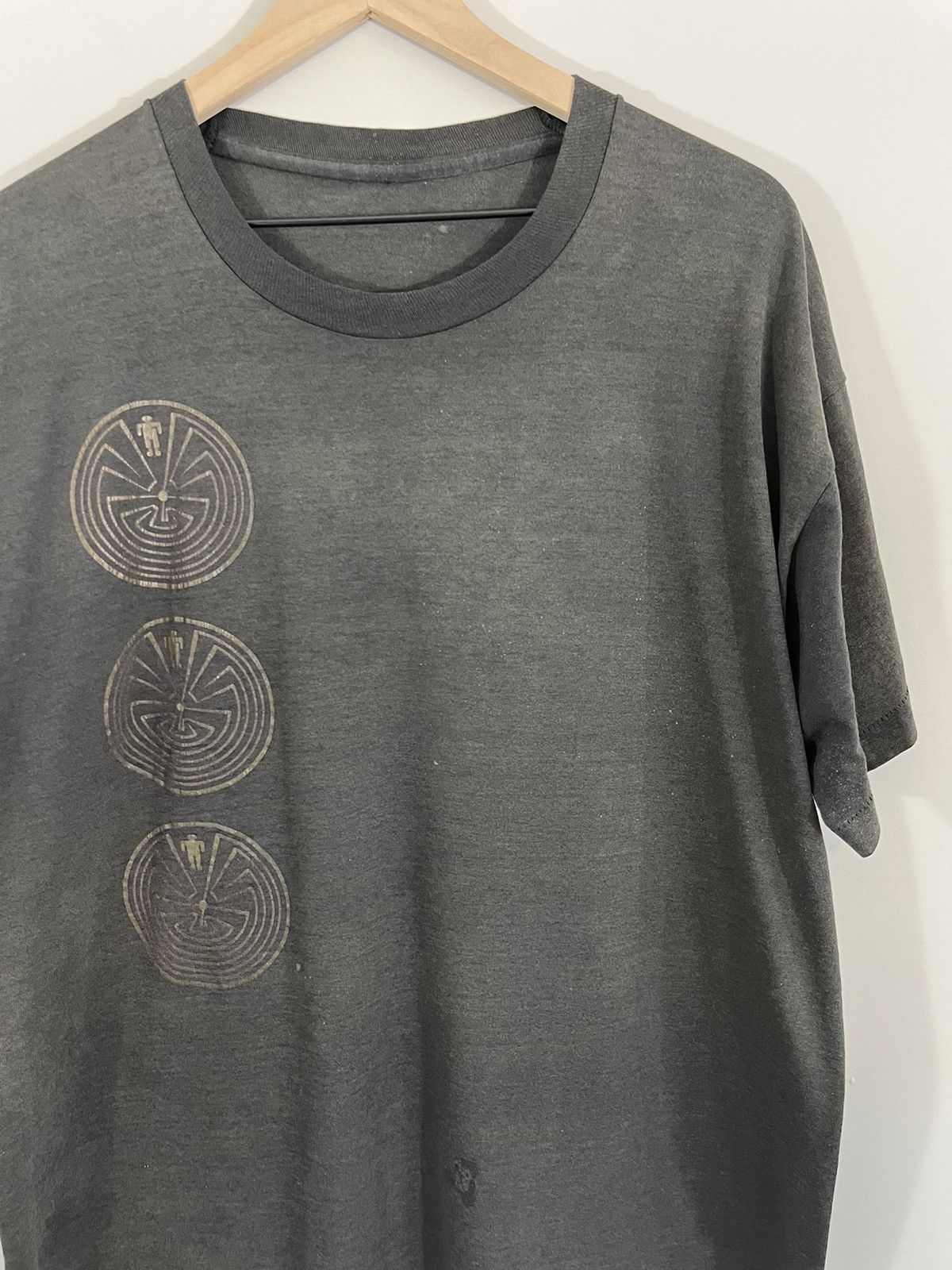 Vintage Single Stitch Alien Crop Circle Faded Thrashed Tee Size US XL / EU 56 / 4 - 2 Thumbnail