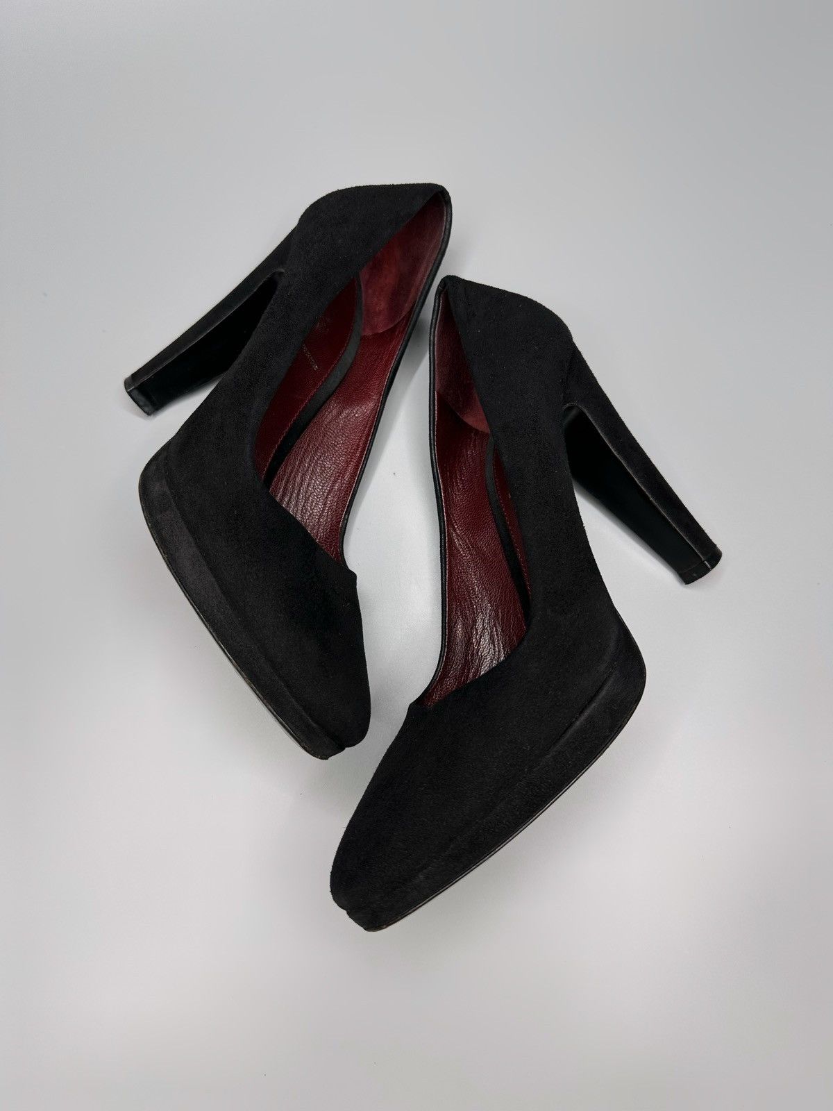 Prada Prada Black Suede Heels Size US 9 / IT 39 - 7 Thumbnail