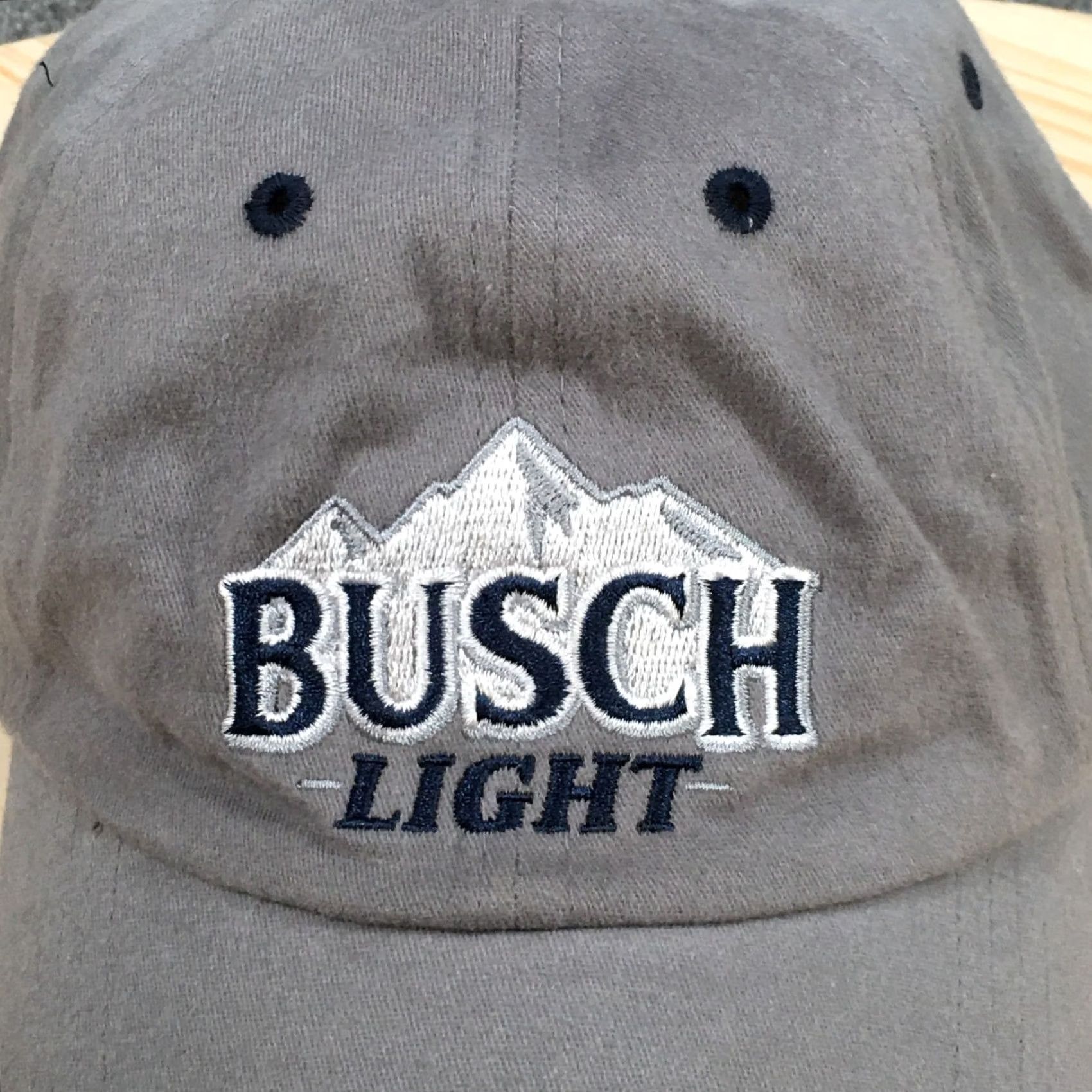 Logo 7 Busch Light Baseball Cap Hat Mens One Size Grey Embroidered Logo Adjustable Size ONE SIZE - 3 Thumbnail