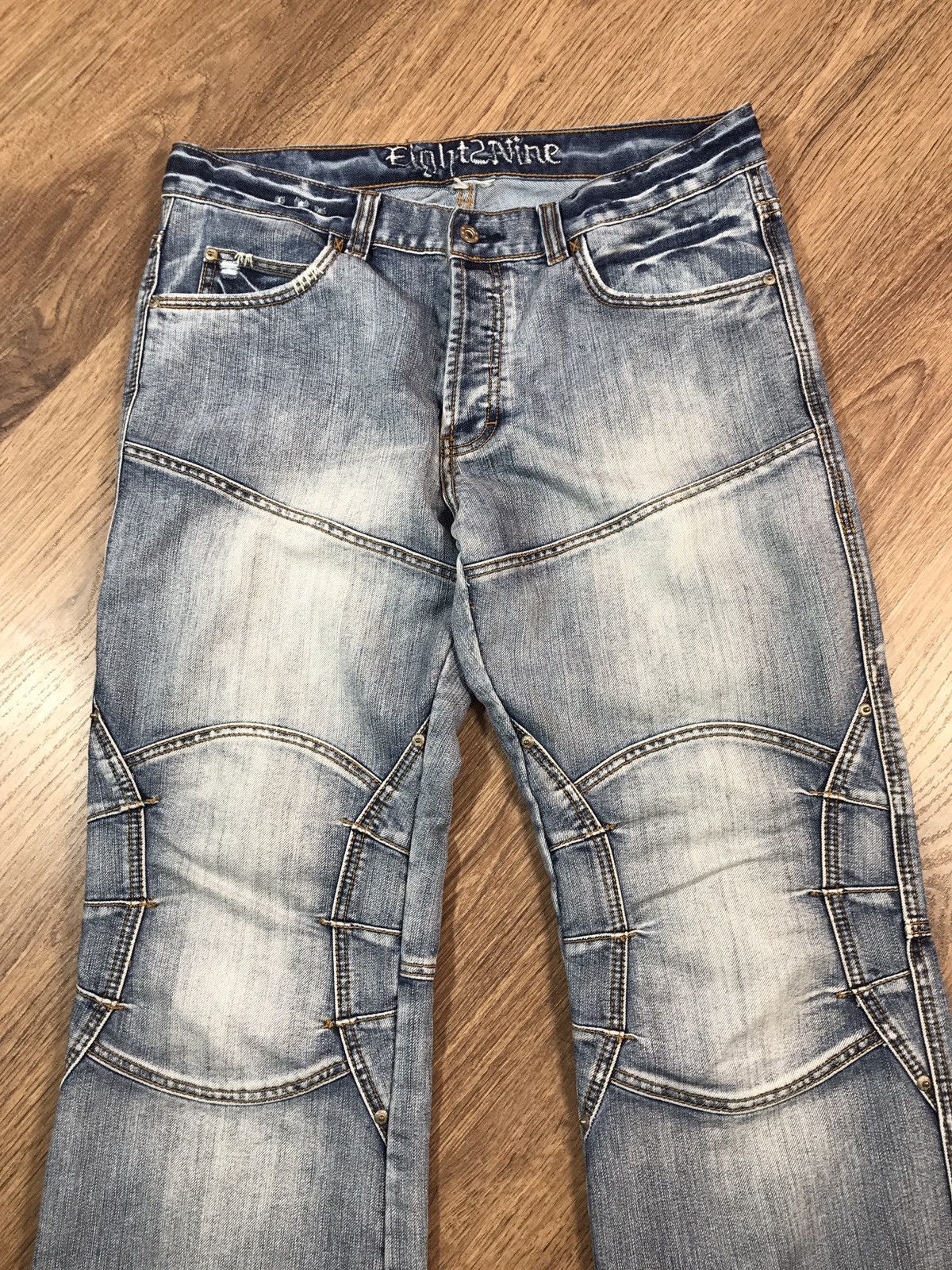 Japanese Brand × Vintage Vintage Denim Pants Double Knee Jeans Size US 36 / EU 52 - 4 Thumbnail