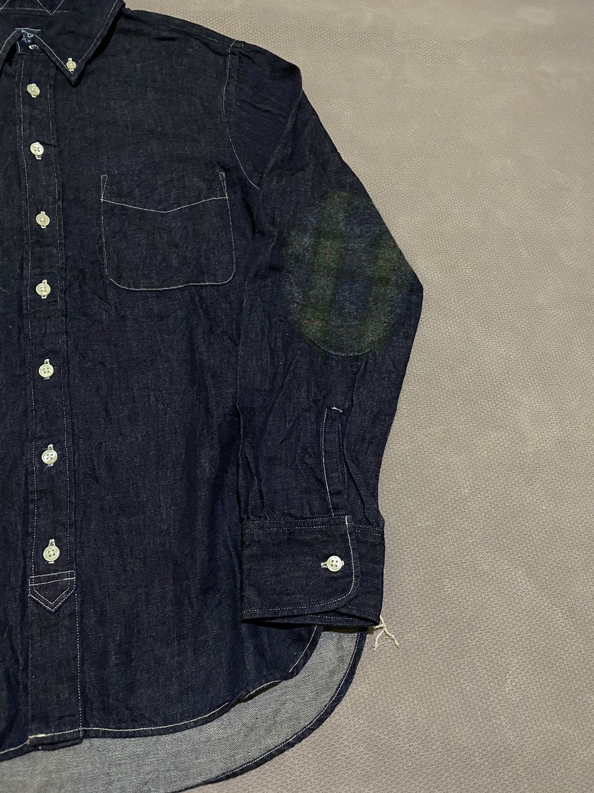 20471120 × Japanese Brand Duffer denim blue indigo long shirt Size US L / EU 52-54 / 3 - 4 Thumbnail
