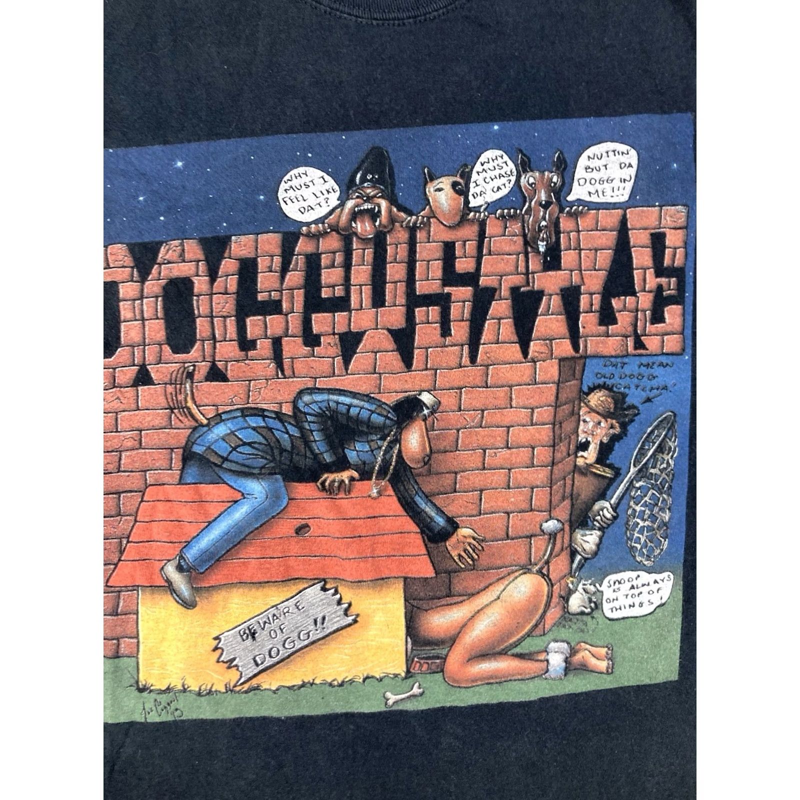 Vintage Snoop Doggy Dogg Doggystyle Graphic T-shirt Women Small Black Short Sleeve Music Shirt Size S / US 4 / IT 40 - 2 Thumbnail