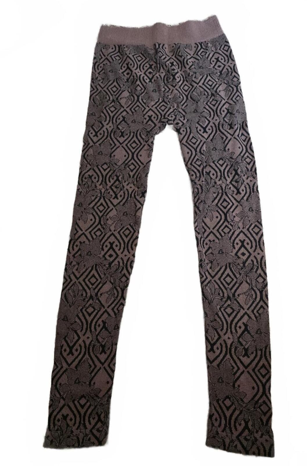 Other WinWin Ultra Stretch Brown Pattern Leggings Tights Size S-L Size 28" / US 6 / IT 42 - 1 Thumbnail