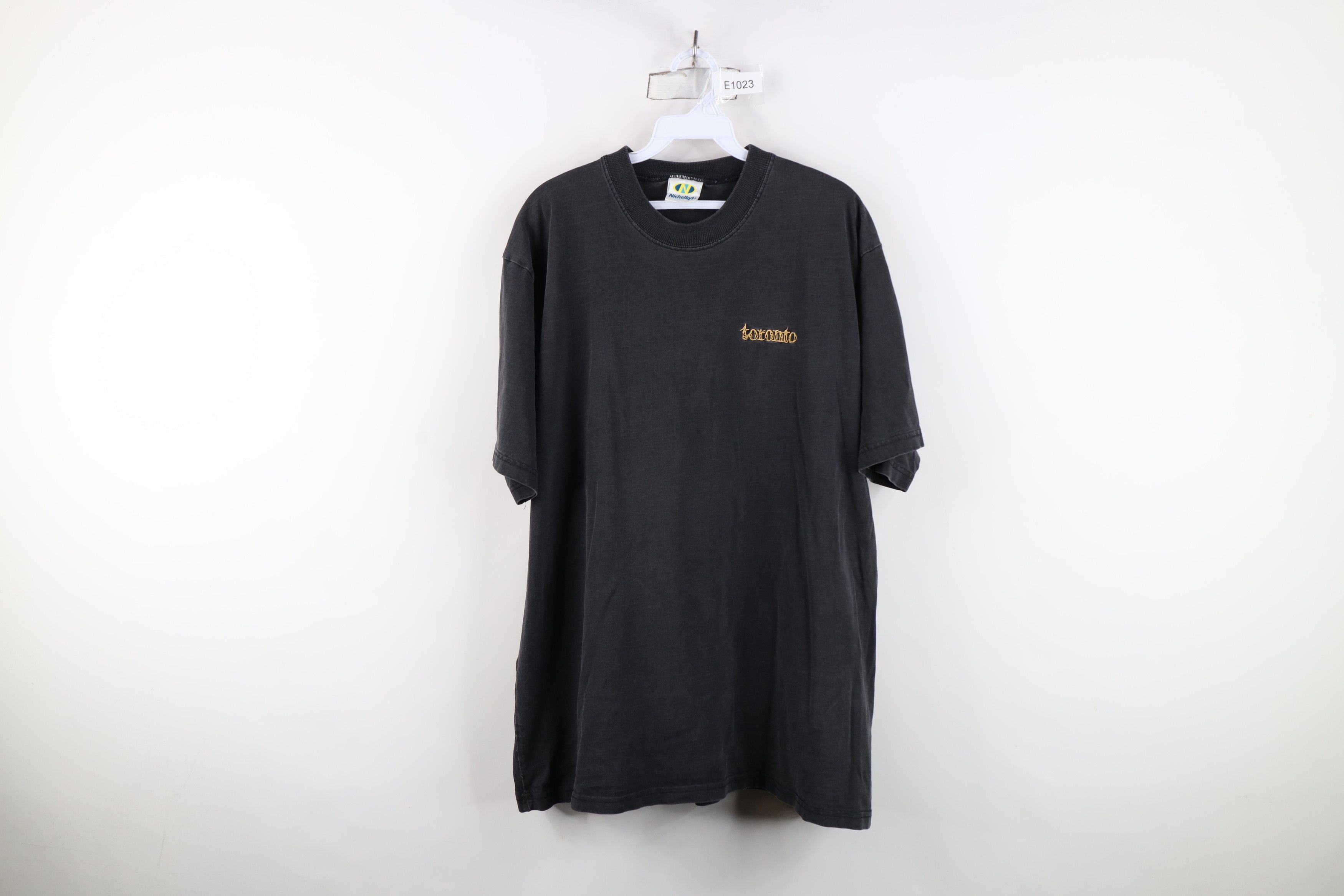 Vintage Vintage 90s Streetwear Baggy Heavyweight T-Shirt Black Size US L / EU 52-54 / 3 - 1 Thumbnail