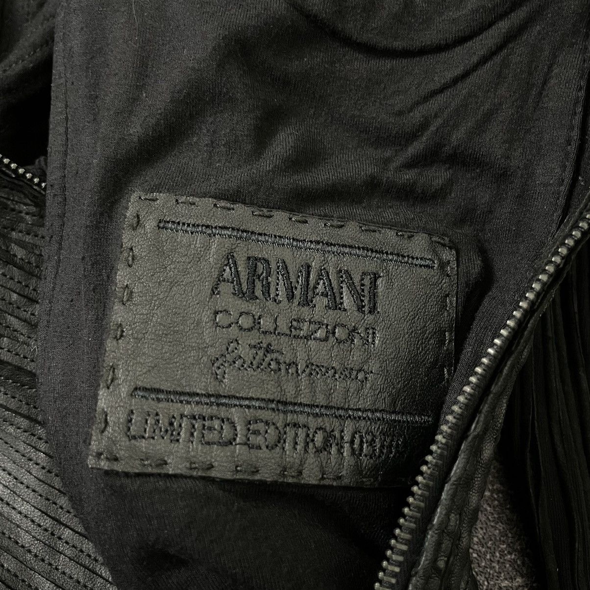 Armani Collezioni × Vintage Vintage armani collezioni leather jacket Size US M / EU 48-50 / 2 - 7 Thumbnail