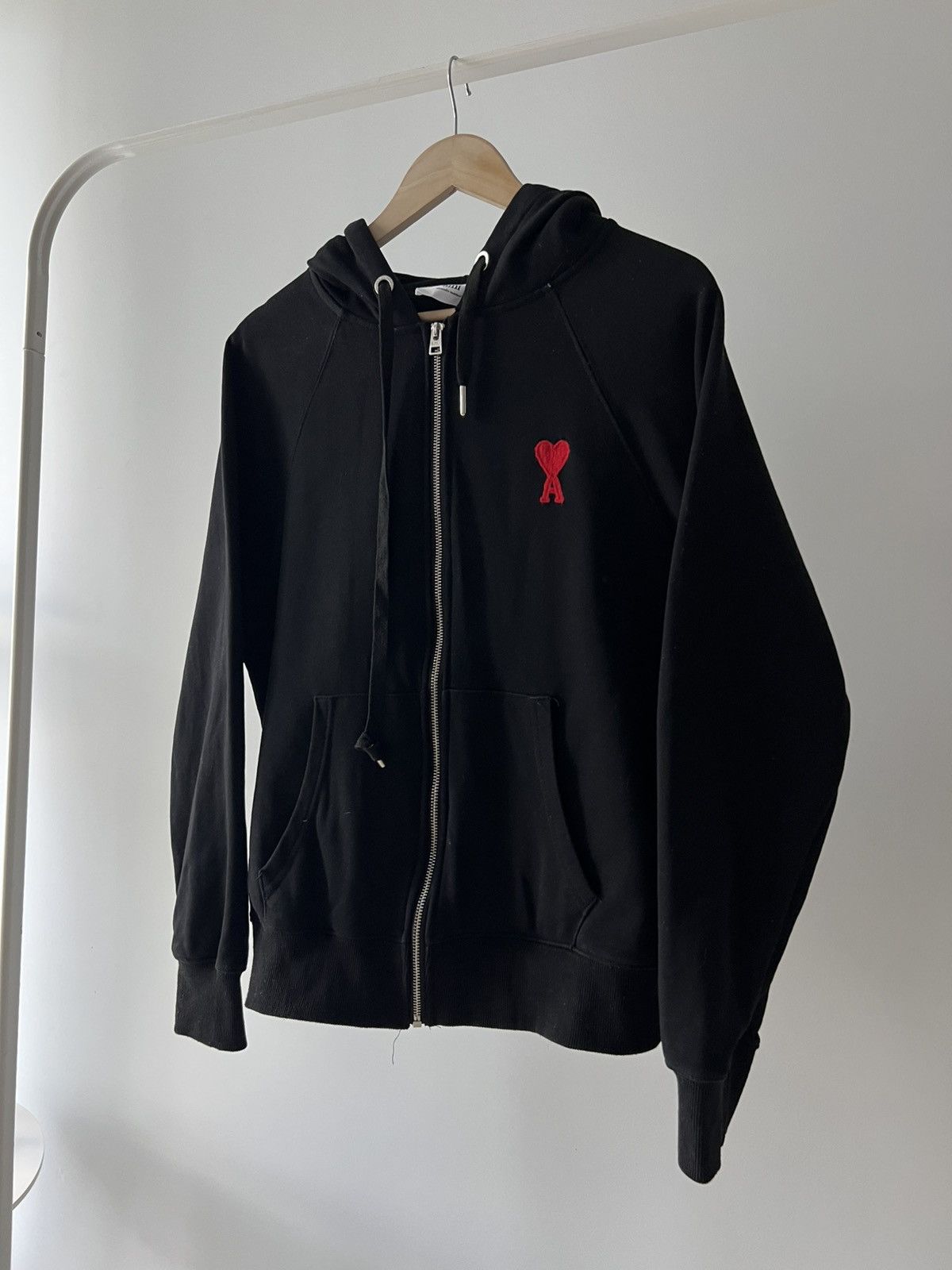 AMI Ami Paris Zip Hoodie Black Medium Size US M / EU 48-50 / 2 - 3 Thumbnail