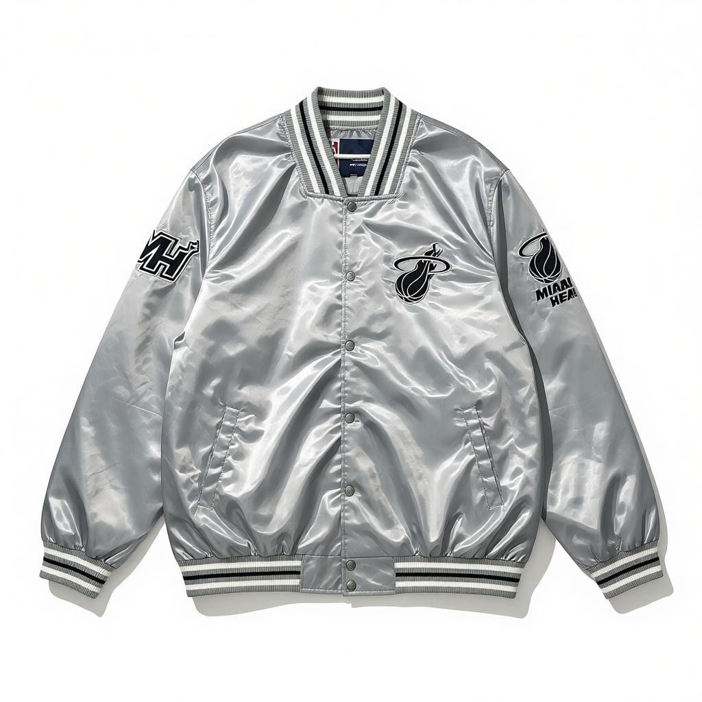 JH Design NBA x Miami Heat Satin Bomber Jacket – Size 4XL Size US XXL / EU 58 / 5 - 1 Thumbnail