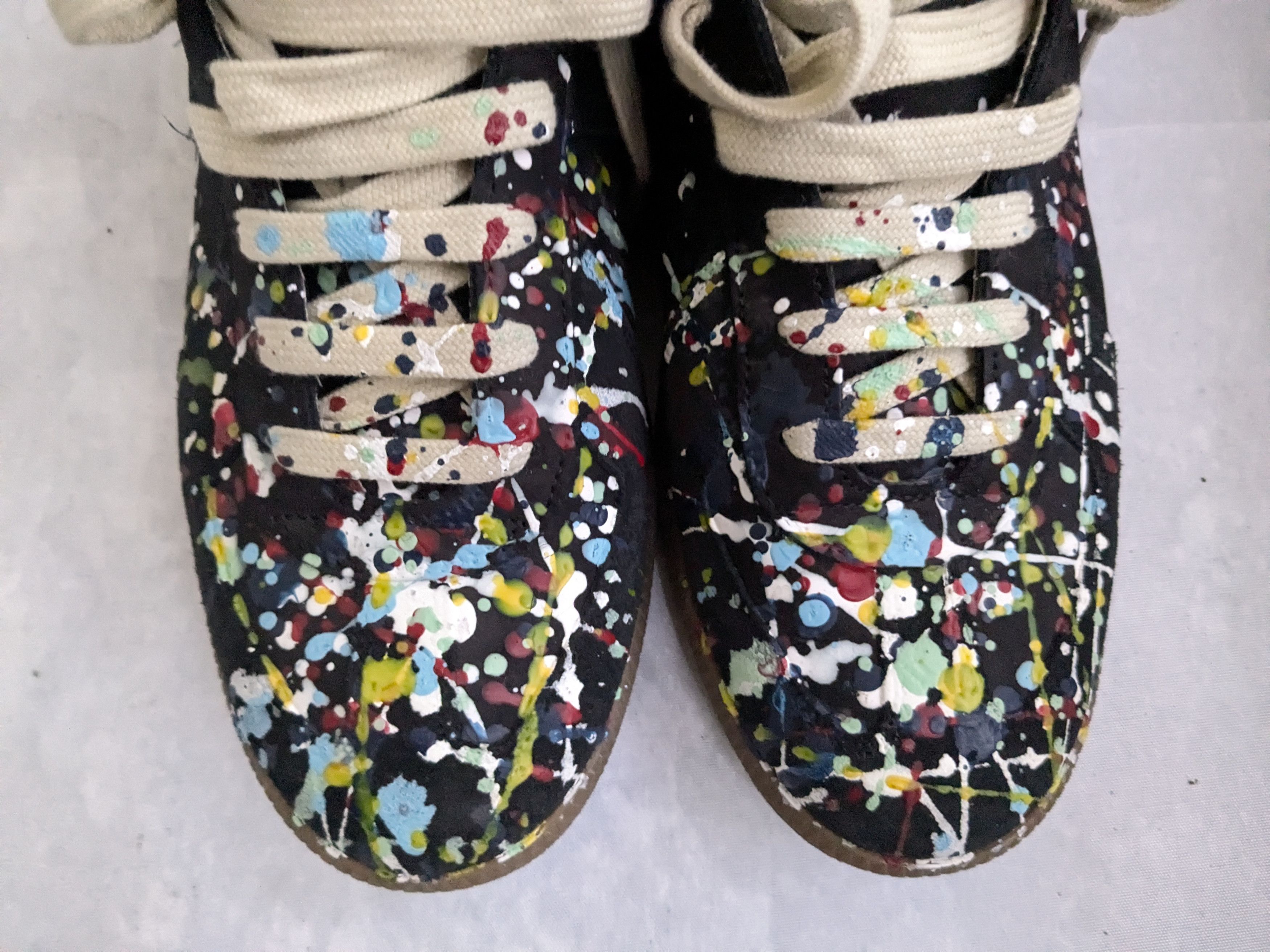 Maison Margiela Maison Margiela GAT Replica Black Paint 9 42 Gum Low Size US 9 / EU 42 - 4 Thumbnail