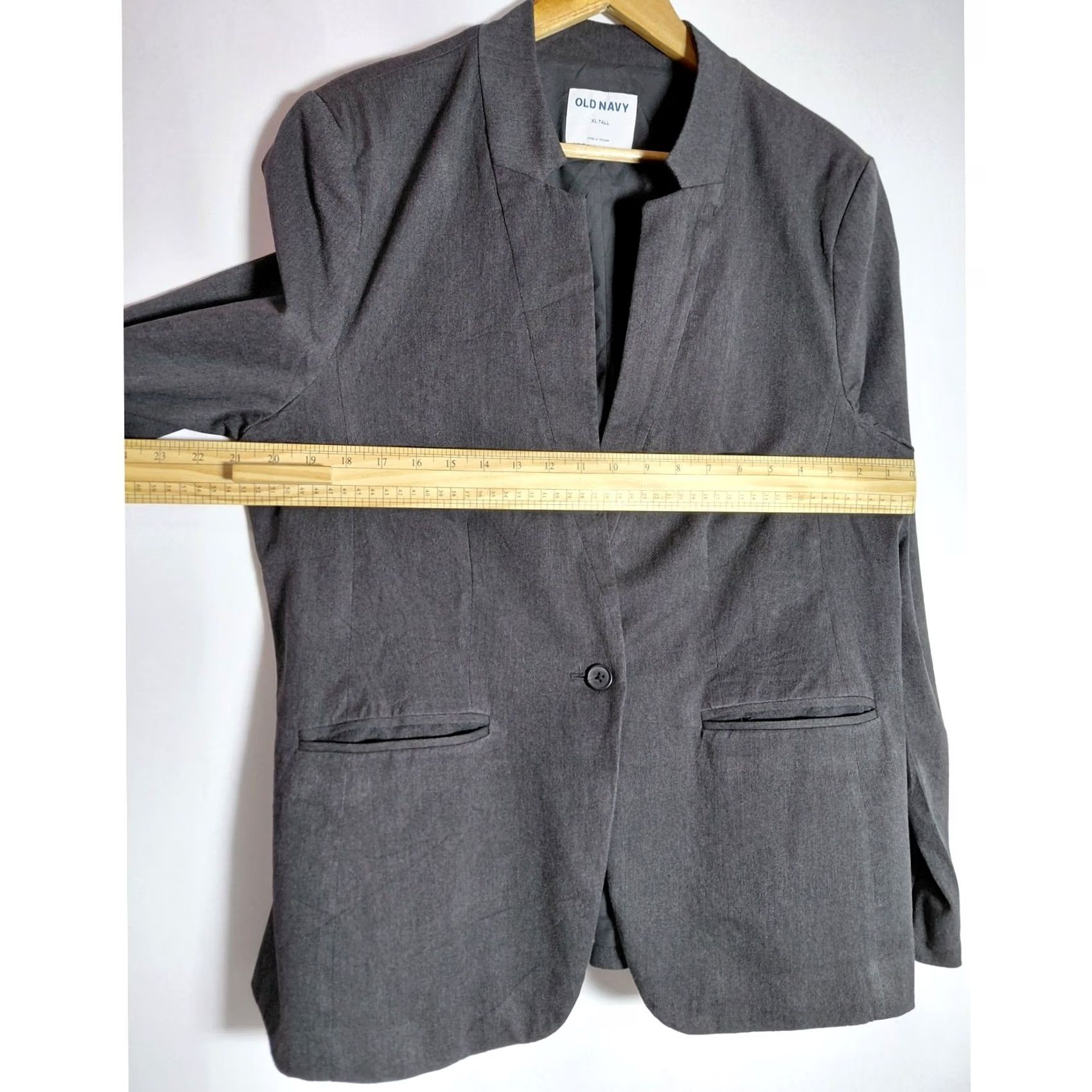 Old Navy OLD NAVY Gray Blazer Jacket XL Tall Solid Long Sleeve Men Size XL Size US XL / EU 56 / 4 - 6 Thumbnail