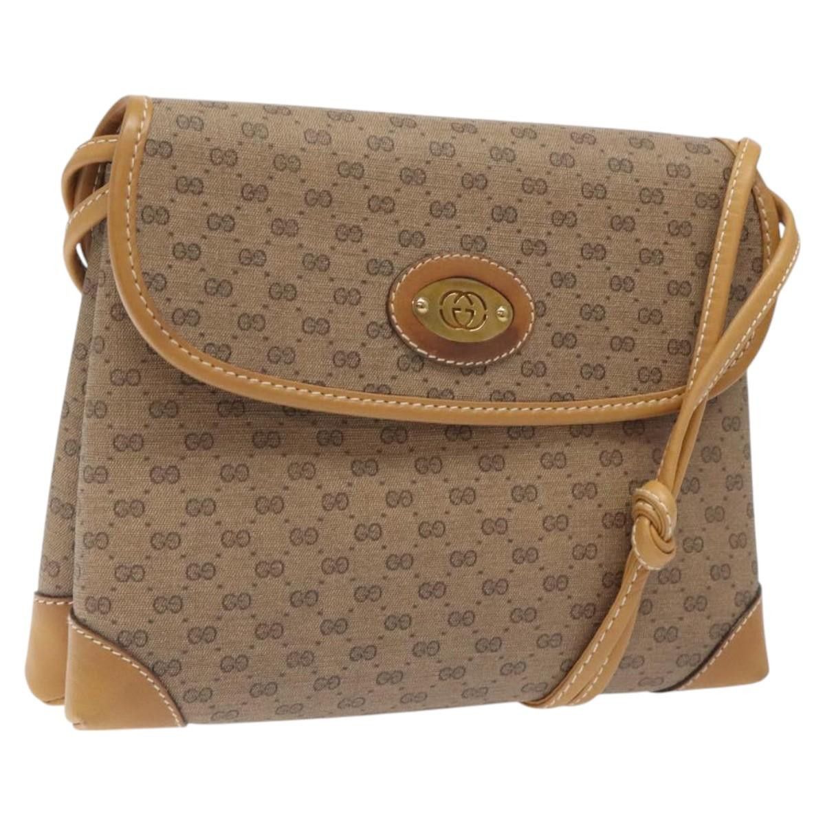 GUCCI Micro GG Supreme Shoulder Bag Beige Gold 007 92 007 92