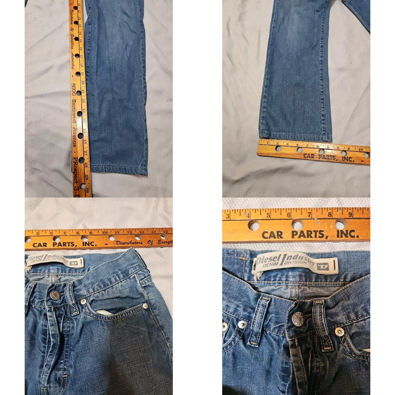 Diesel DIESEL Kulter Jeans Mens Size 27 Blue Denim Straight Buttonfly Pants Trouser Size US 27 - 8 Thumbnail
