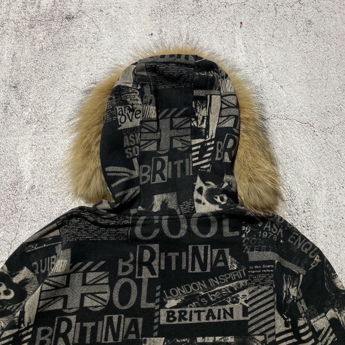 Japanese Brand 2000s Ask Enquired British England Punk Style Fur Hoodie Size US XL / EU 56 / 4 - 12 Thumbnail