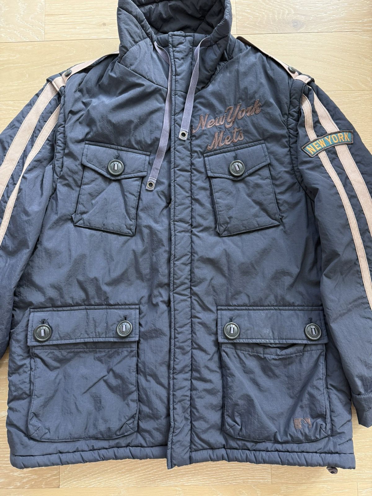 MLB Rare New York Mets MLB Parka Detachable Puffer Vest Size US XL / EU 56 / 4 - 14 Thumbnail