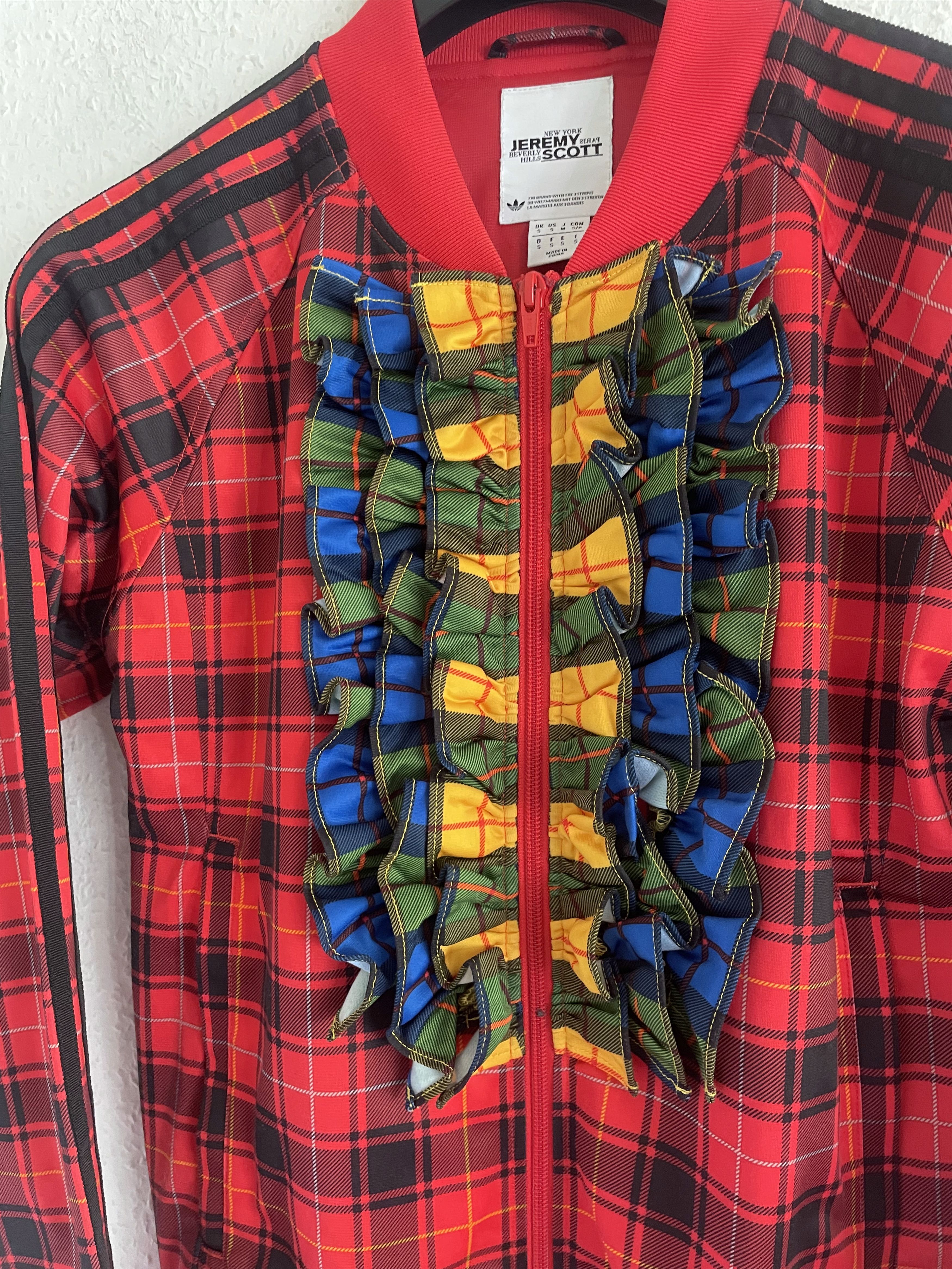 Adidas × Jeremy Scott SS13 Ruffle Plaid Track Jacket Size US S / EU 44-46 / 1 - 7 Thumbnail