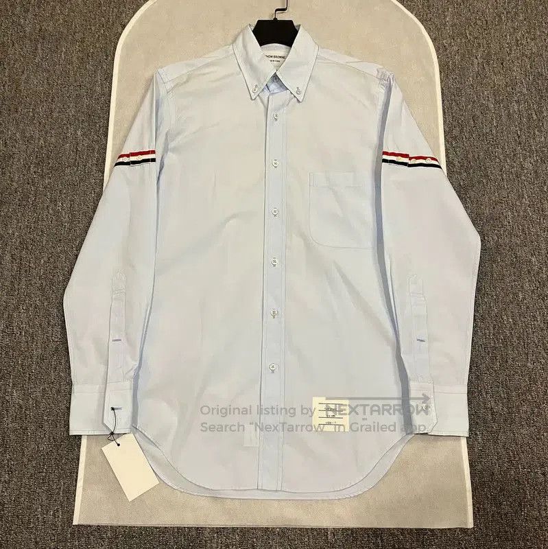 Thom Browne Thom Browne Men's Light Blue Cotton Shirt . Size US M / EU 48-50 / 2 - 1 Thumbnail