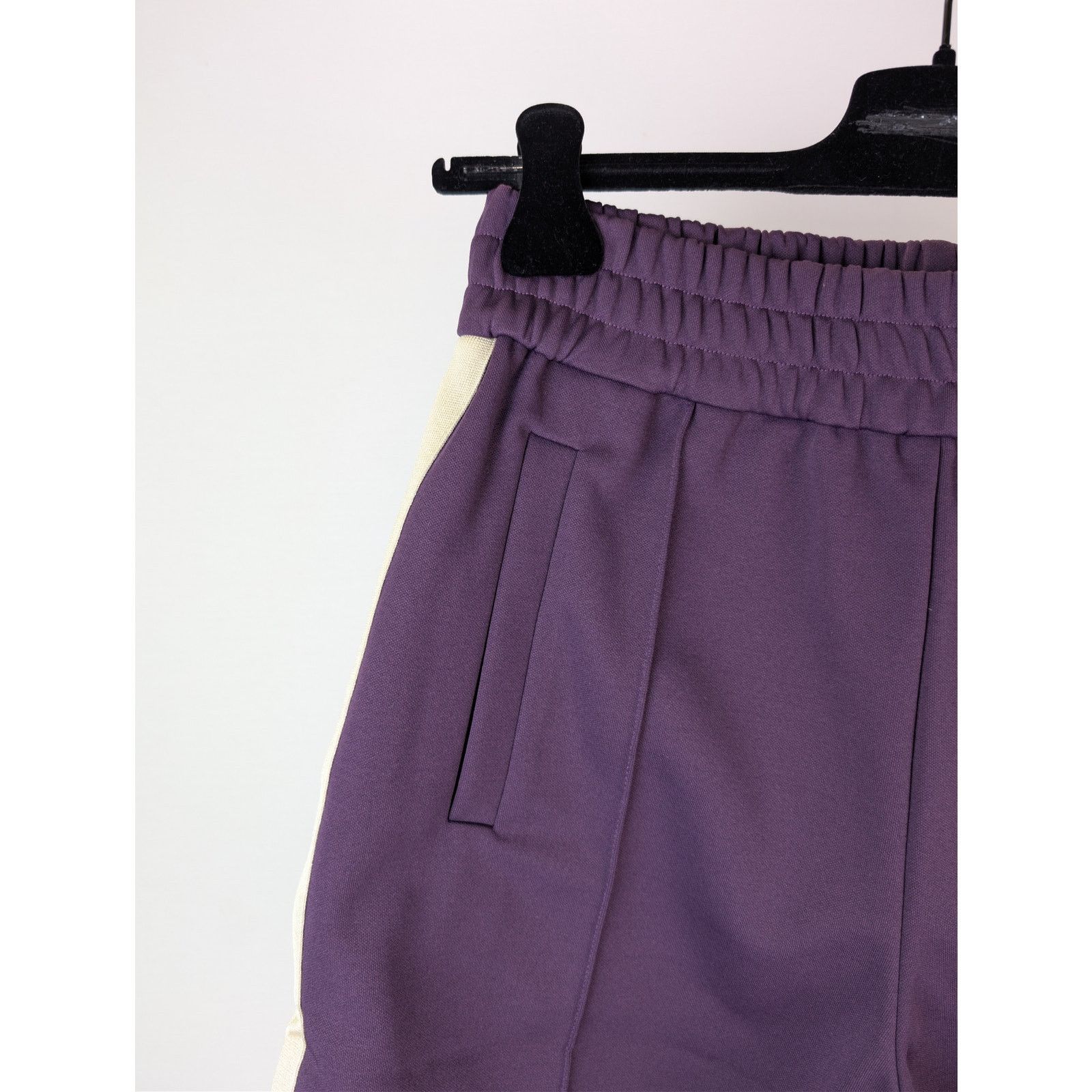 Palm Angels o1rshd1 Classic Logo Track Shorts in Dark Purple / Off-White Size US 32 / EU 48 - 6 Thumbnail