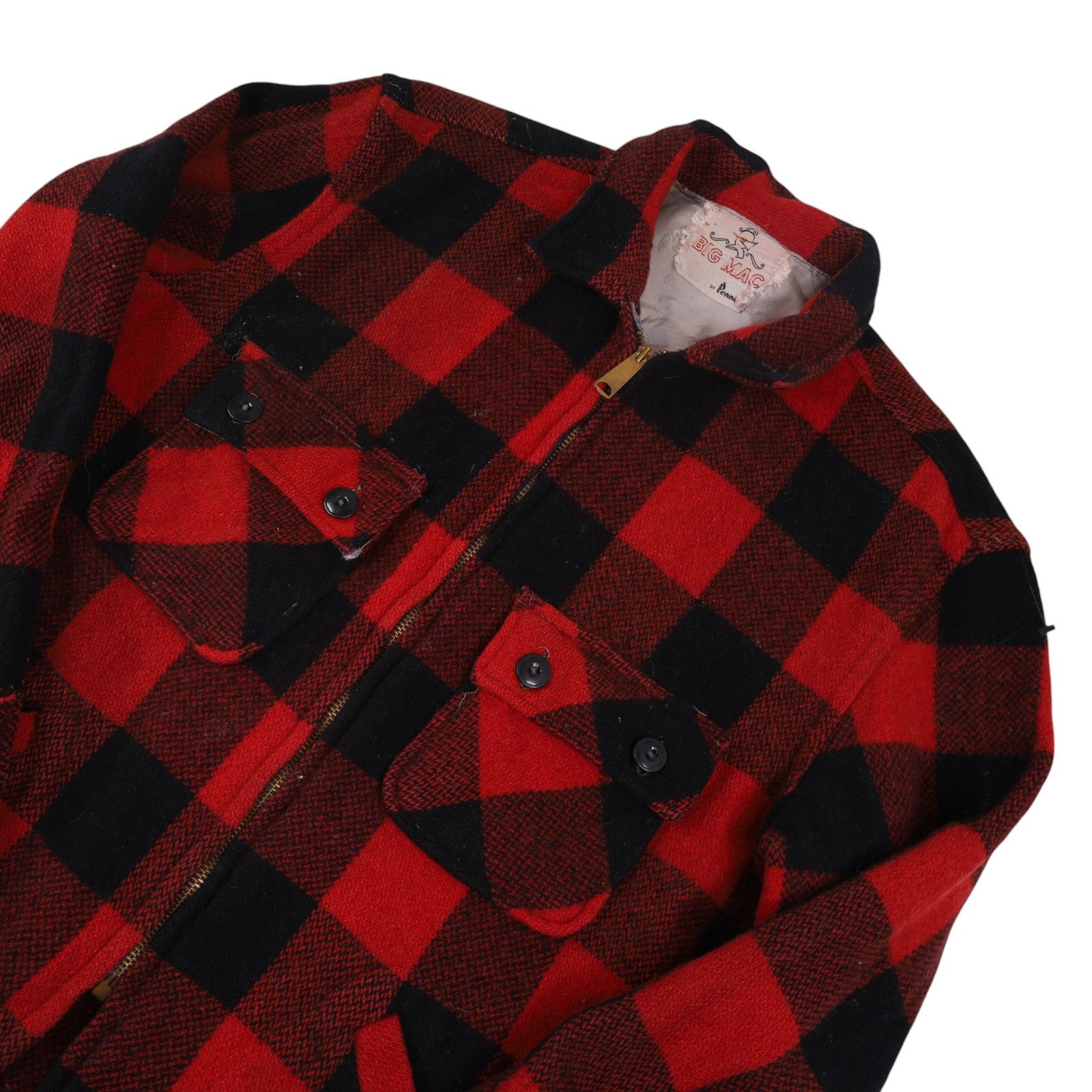 JCPenney × Vintage Vintage J.C. Penny's Big Mac Wool Buffalo Plaid Jacket Size US M / EU 48-50 / 2 - 2 Thumbnail