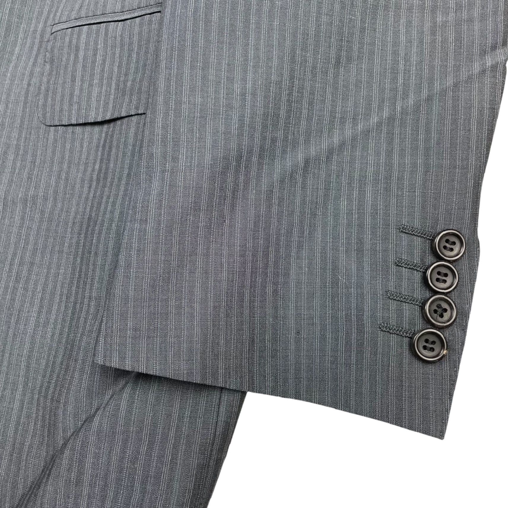 Canali NEW Canali Men's Blazer Wool/Mohair 2-Button Gray Iridescent Stripe Italy 40R Size 40R - 4 Thumbnail