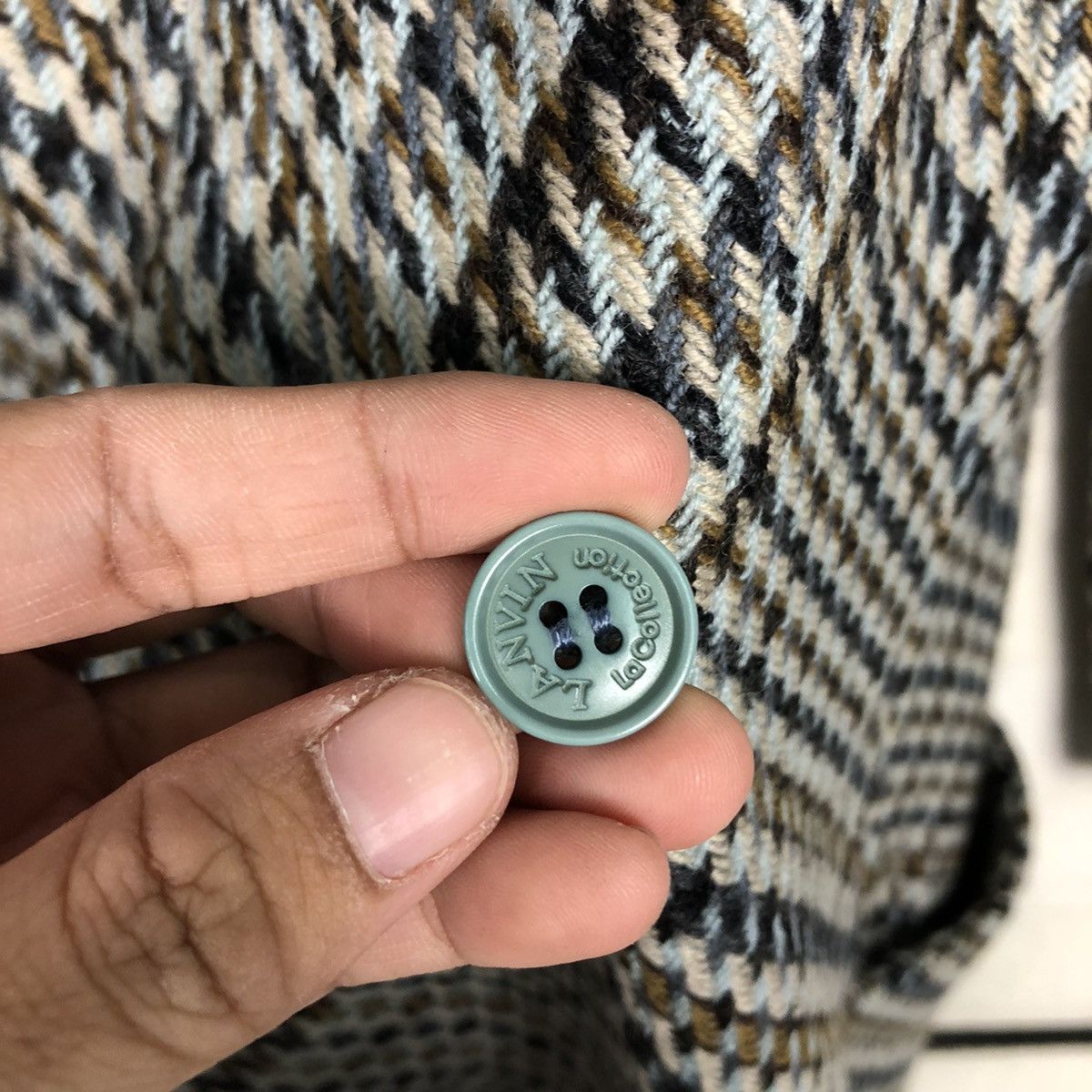 Lanvin 📌Vintage Wool Jacket Herringbone Lanvin La Collection Size US M / EU 48-50 / 2 - 18 Thumbnail