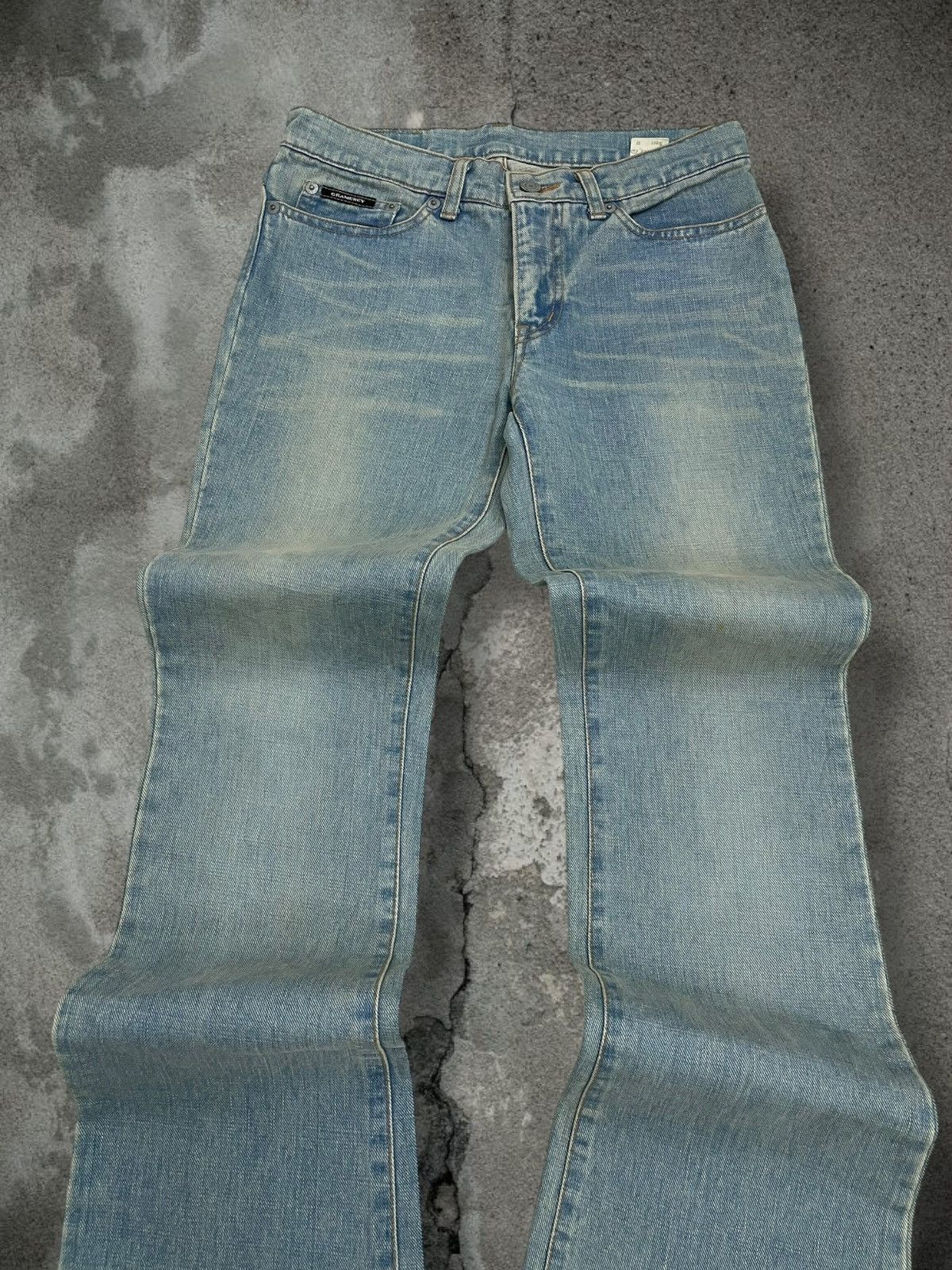Japanese Brand Vintage 90s Japan Designer Gramercy Mudwash Blue Denim Size US 28 / EU 44 - 4 Thumbnail