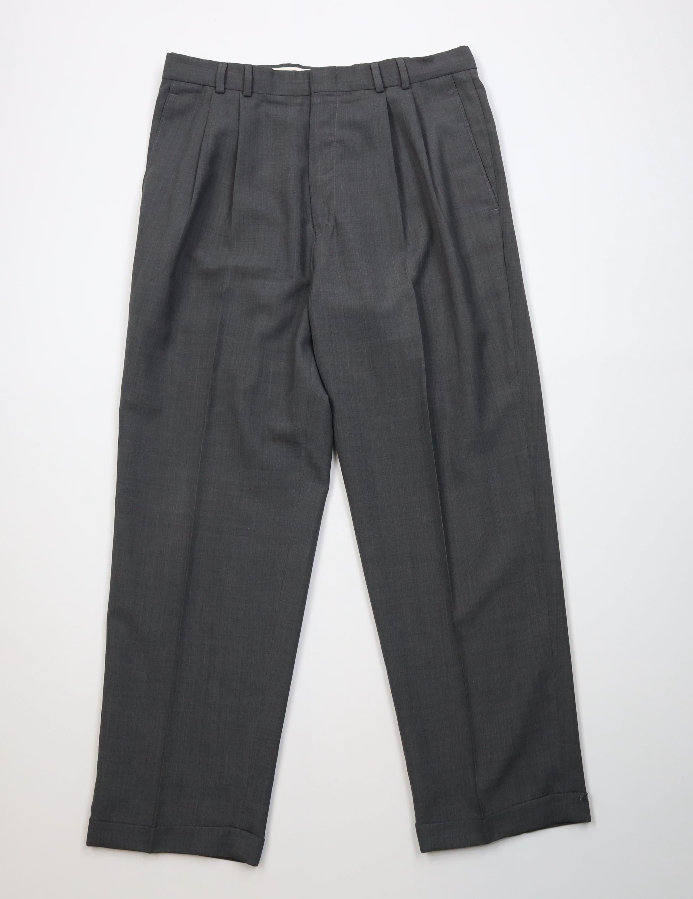 Vintage Vintage 90s Streetwear Blend Knit Chino Pants Heather Gray Size US 34 / EU 50 - 1 Thumbnail