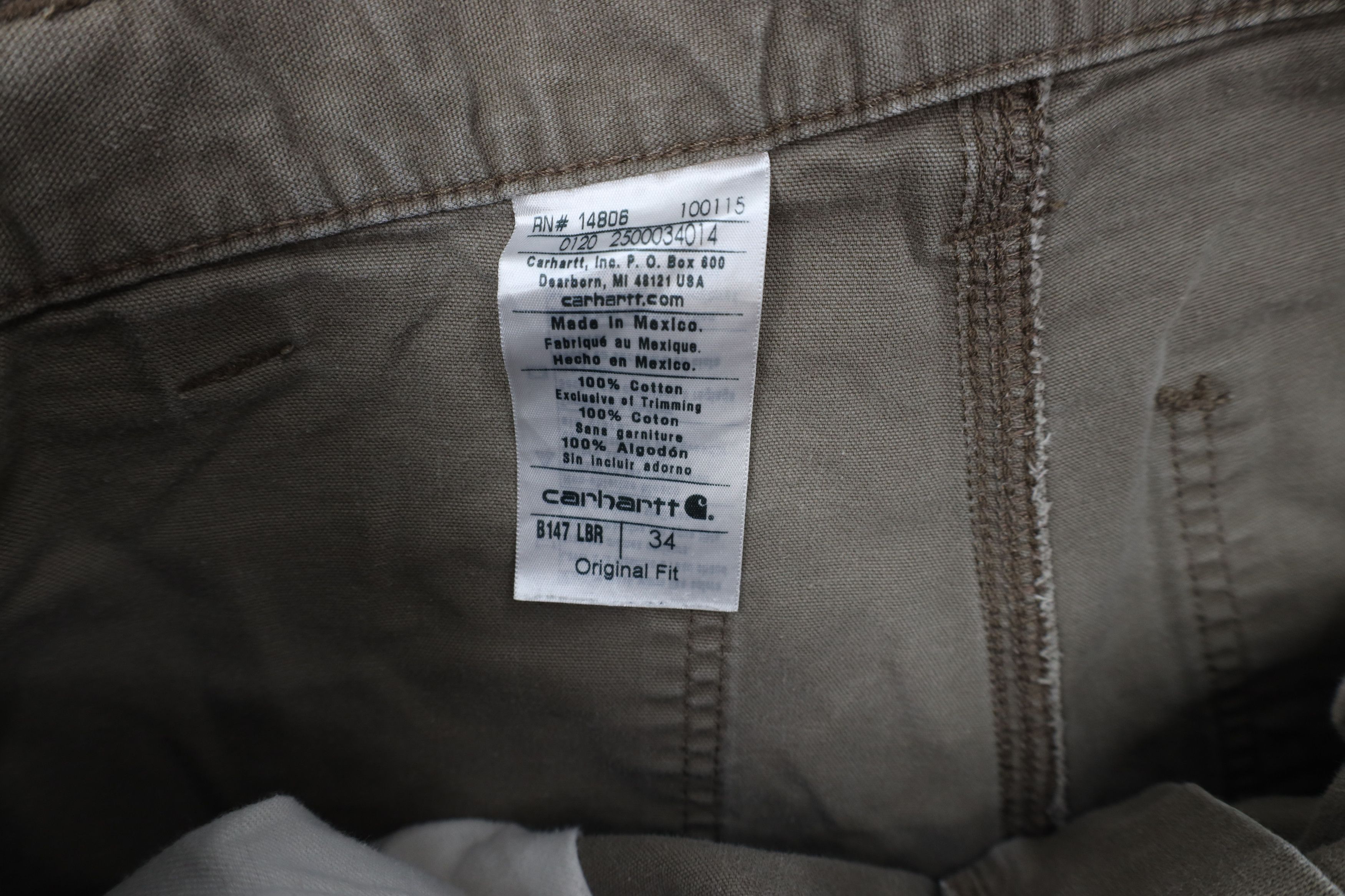 Carhartt Vintage Y2K Carhartt Relaxed Dungaree Shorts Light Brown Size US 34 / EU 50 - 7 Thumbnail
