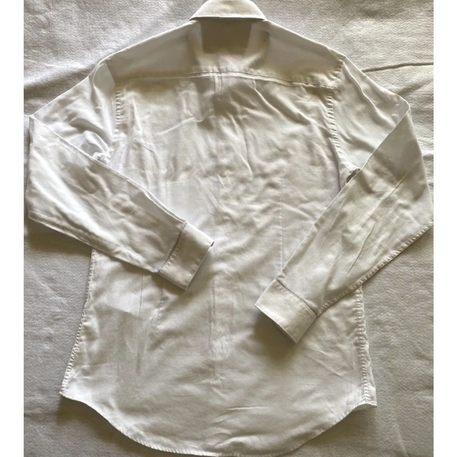 Zara VINTAGE Zara Button Shirt Men’s Size L white Dress Slim Fit / 24-3 Size L / US 10 / IT 46 - 6 Thumbnail
