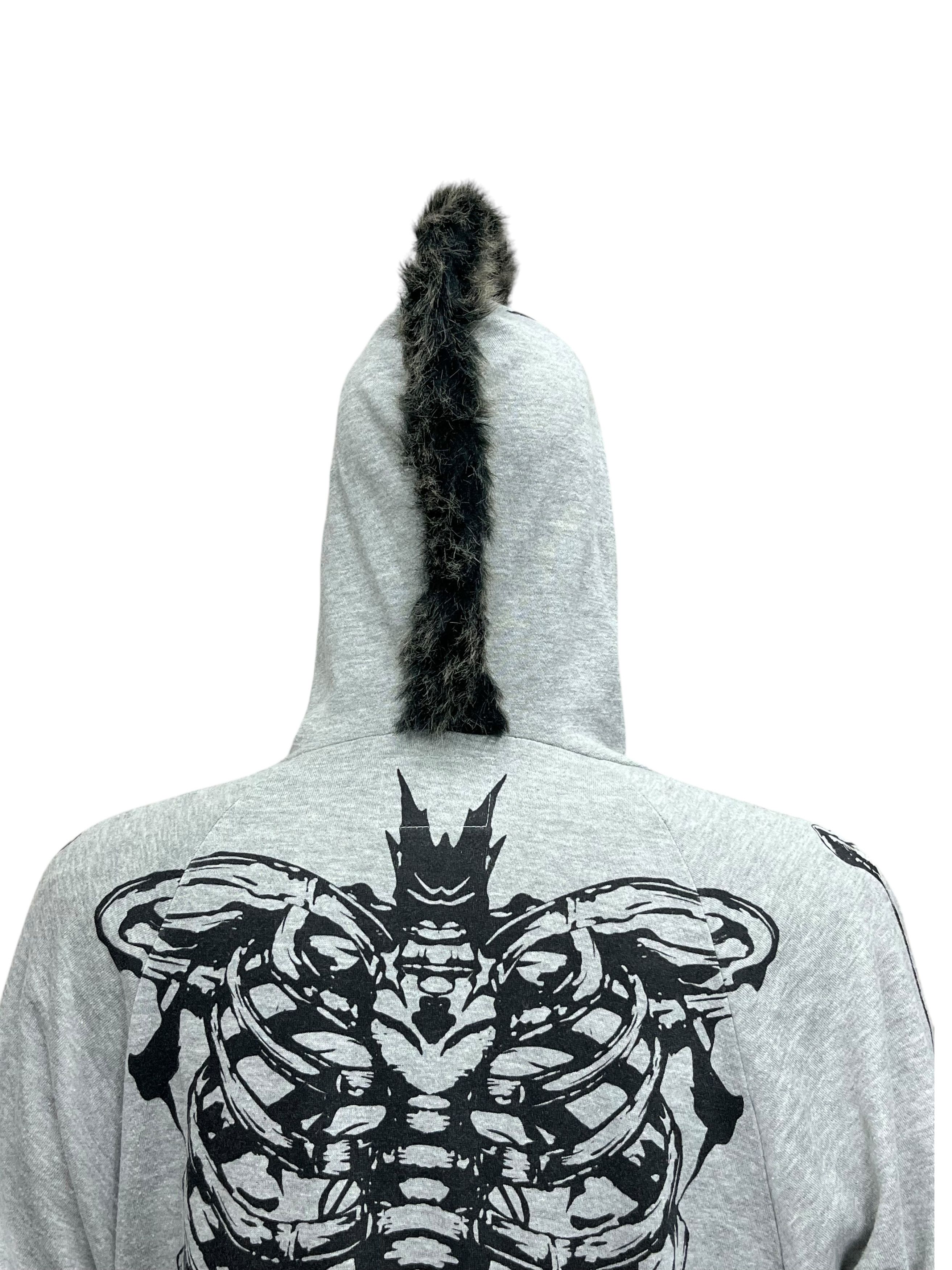 Japanese Brand OGGETTO Skeleton Skull Punk Mohawk Hair Hooded Kapital Style Size M / US 6-8 / IT 42-44 - 6 Thumbnail
