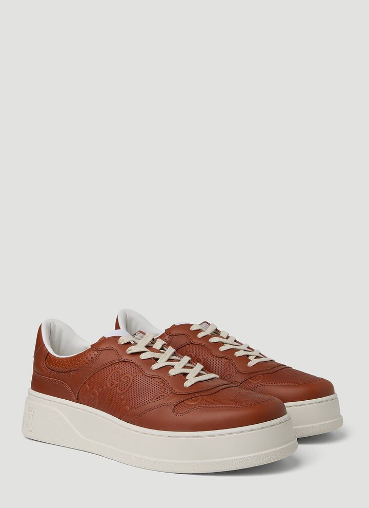 Gucci o1s1wg110425 Men's GG Sneakers in Tan Size US 7.5 / EU 40-41 - 2 Thumbnail
