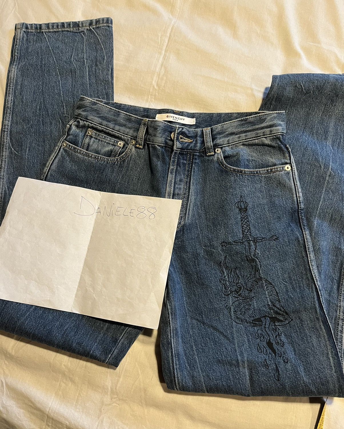 Givenchy Givenchy straight leg print denim pans. Size US 28 / EU 44 - 10 Thumbnail