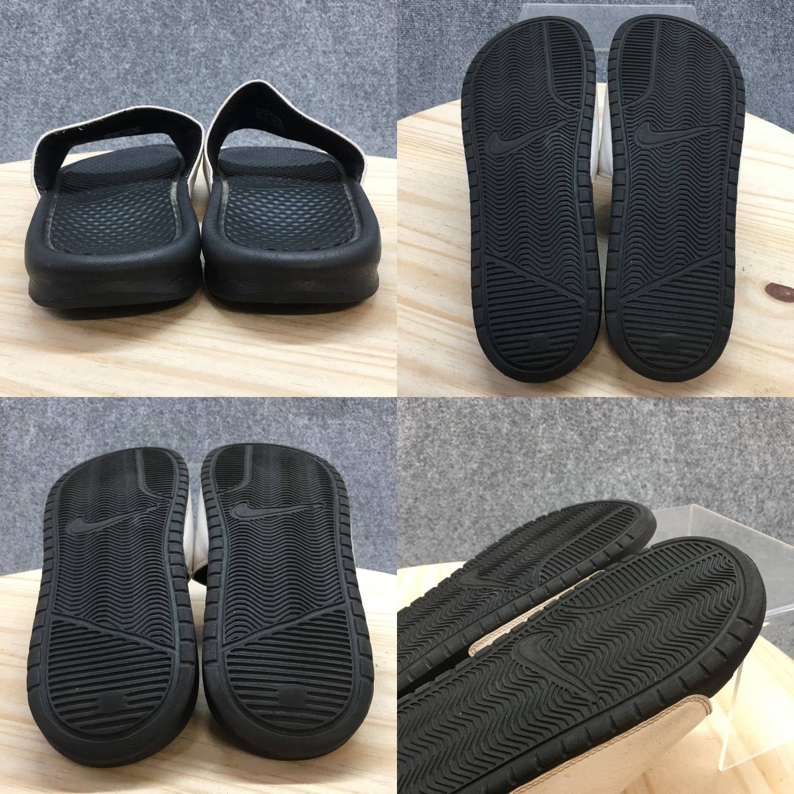 Nike Nike Benassi JDI Sandals Mens 11 Slide Slip On White Black Benassi JDI Slide Mens 11 White Black Nike Sandals Size ONE SIZE - 8 Thumbnail