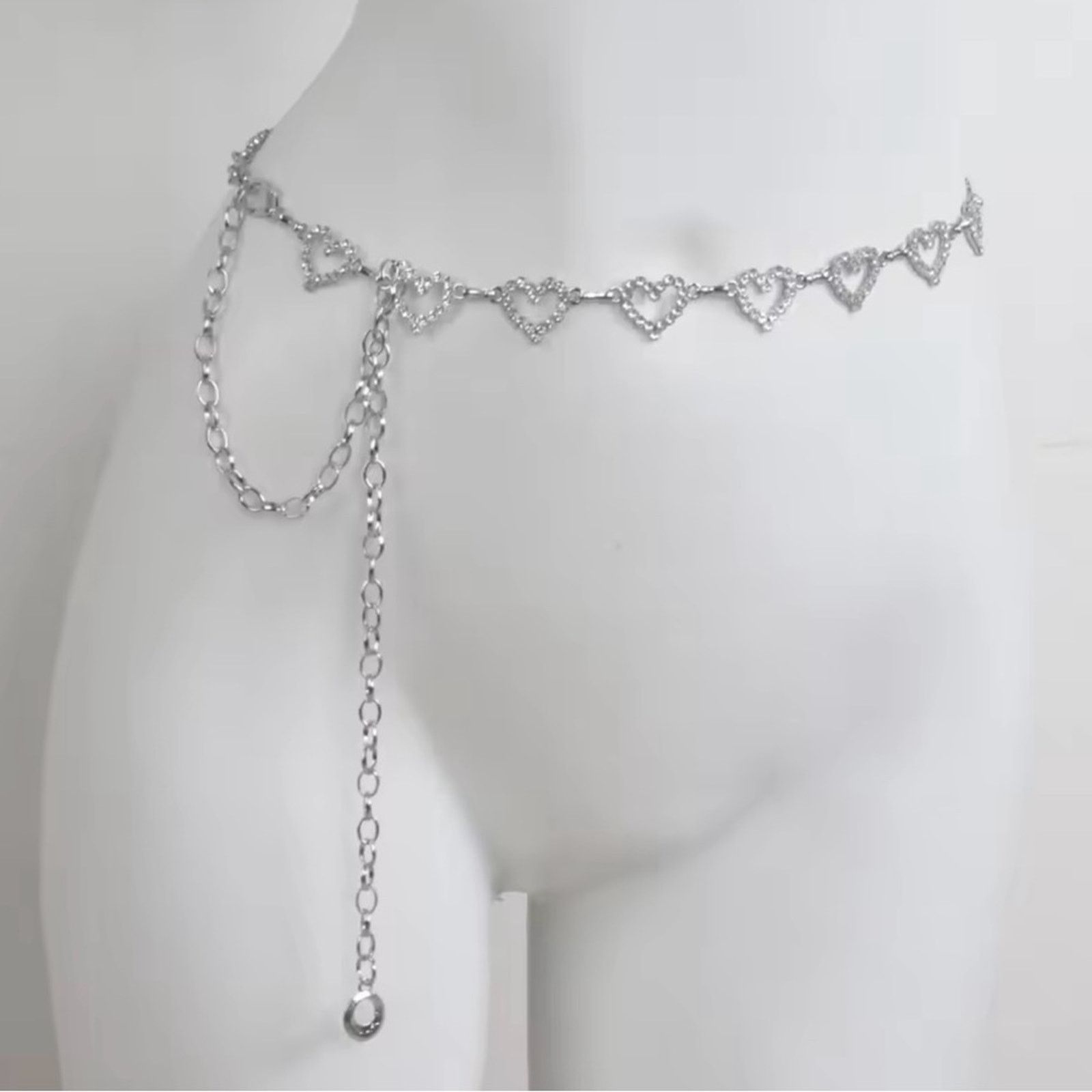 Other Heart-shaped Adjustable Waist Chain Belt for Women Size ONE SIZE - 4 Thumbnail