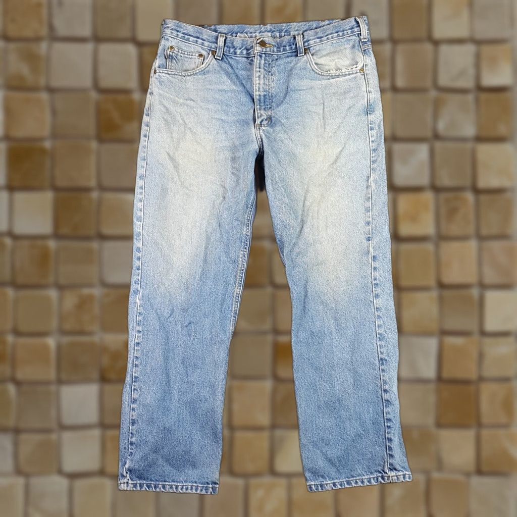 Carhartt VINTAGE Carhartt Grunge Denim Jeans 36x30 Faded Distressed Relaxed Fit 90s Y2K Mens Blue Size US 36 / EU 52 - 1 Thumbnail