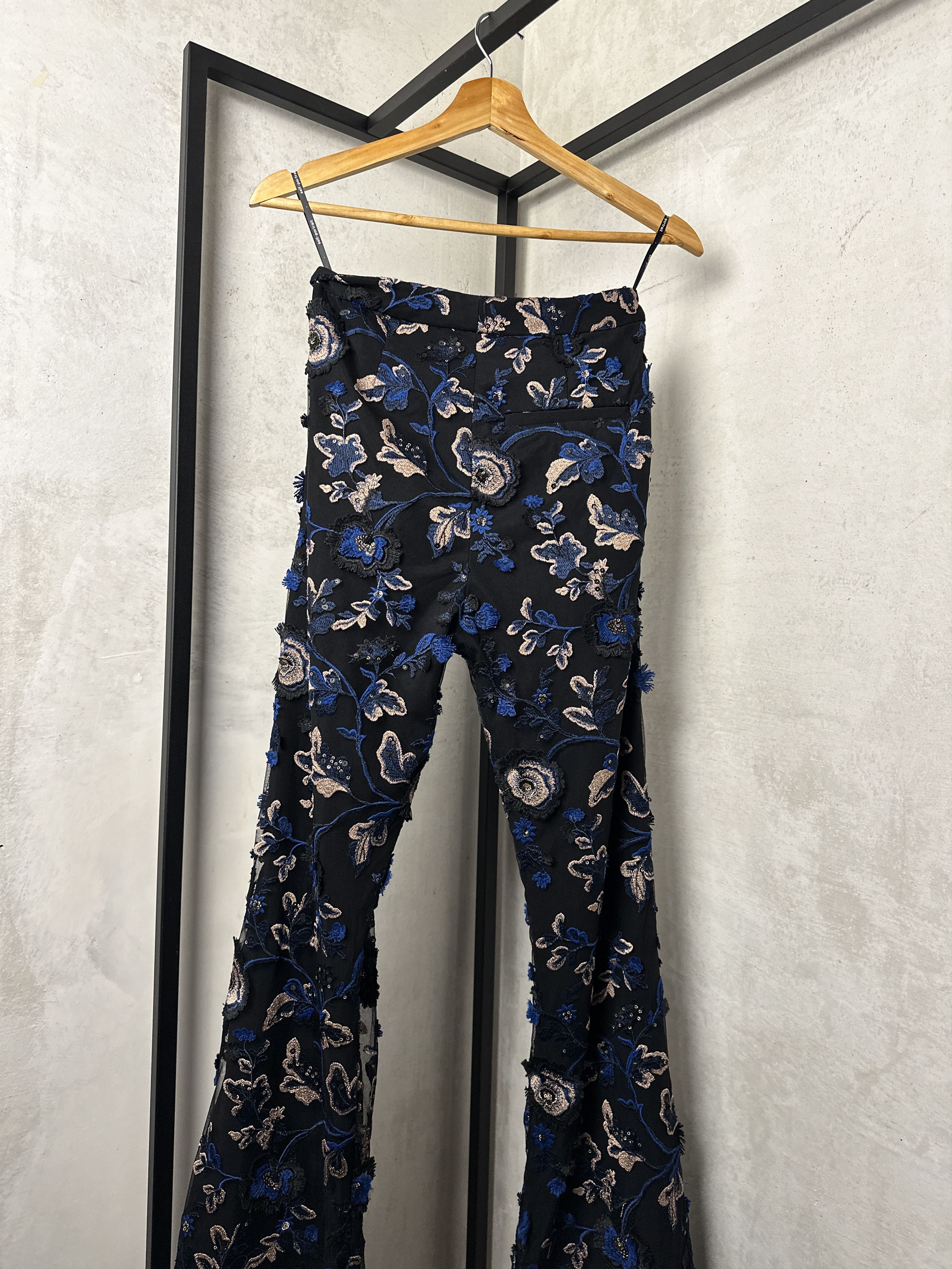 Self-Portrait Self-Portrait Floral Print Wide Leg Pants Size 26" / US 2 / IT 38 - 12 Thumbnail
