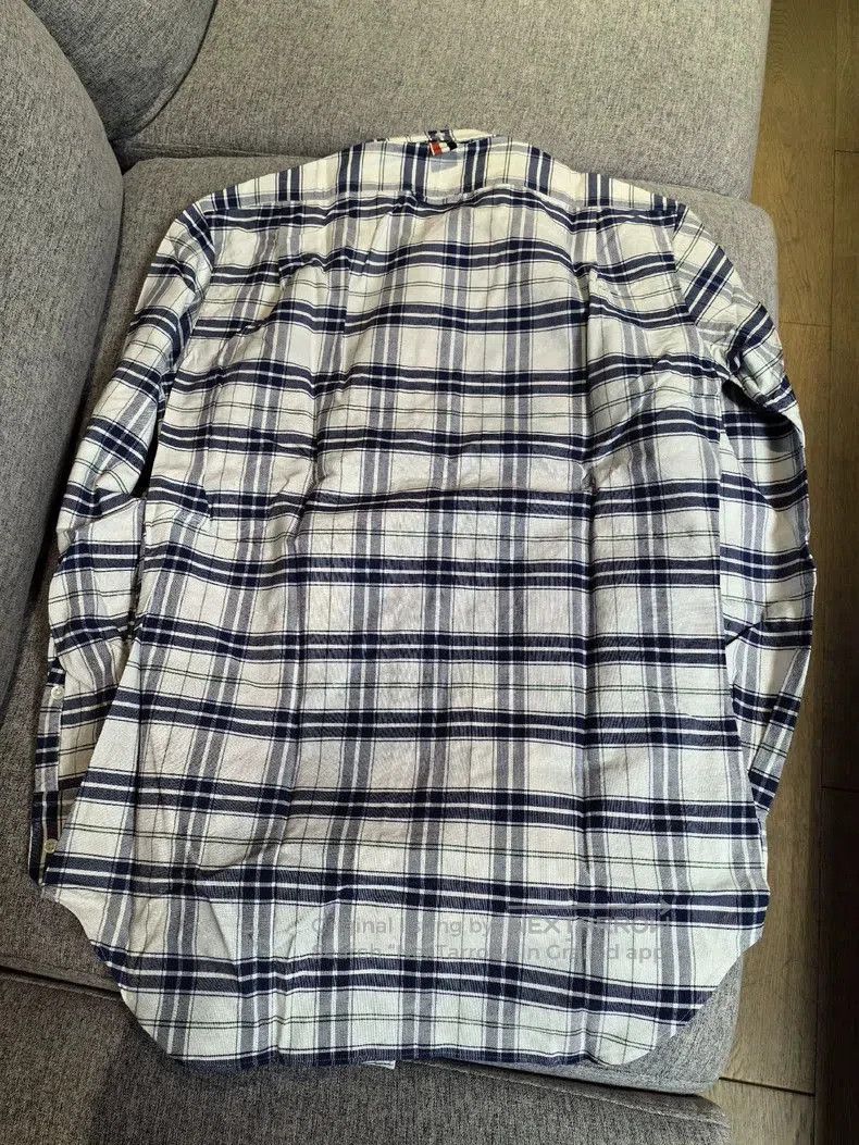 Thom Browne THOM BROWNE Men's Blue Plaid Shirt. Size US M / EU 48-50 / 2 - 2 Thumbnail