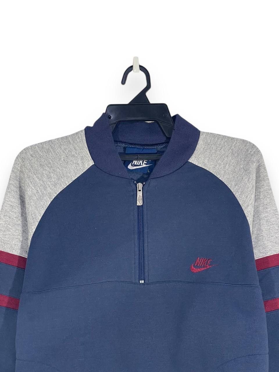 Nike Vintage 80s nike half zipper sweater size L Size US L / EU 52-54 / 3 - 2 Thumbnail